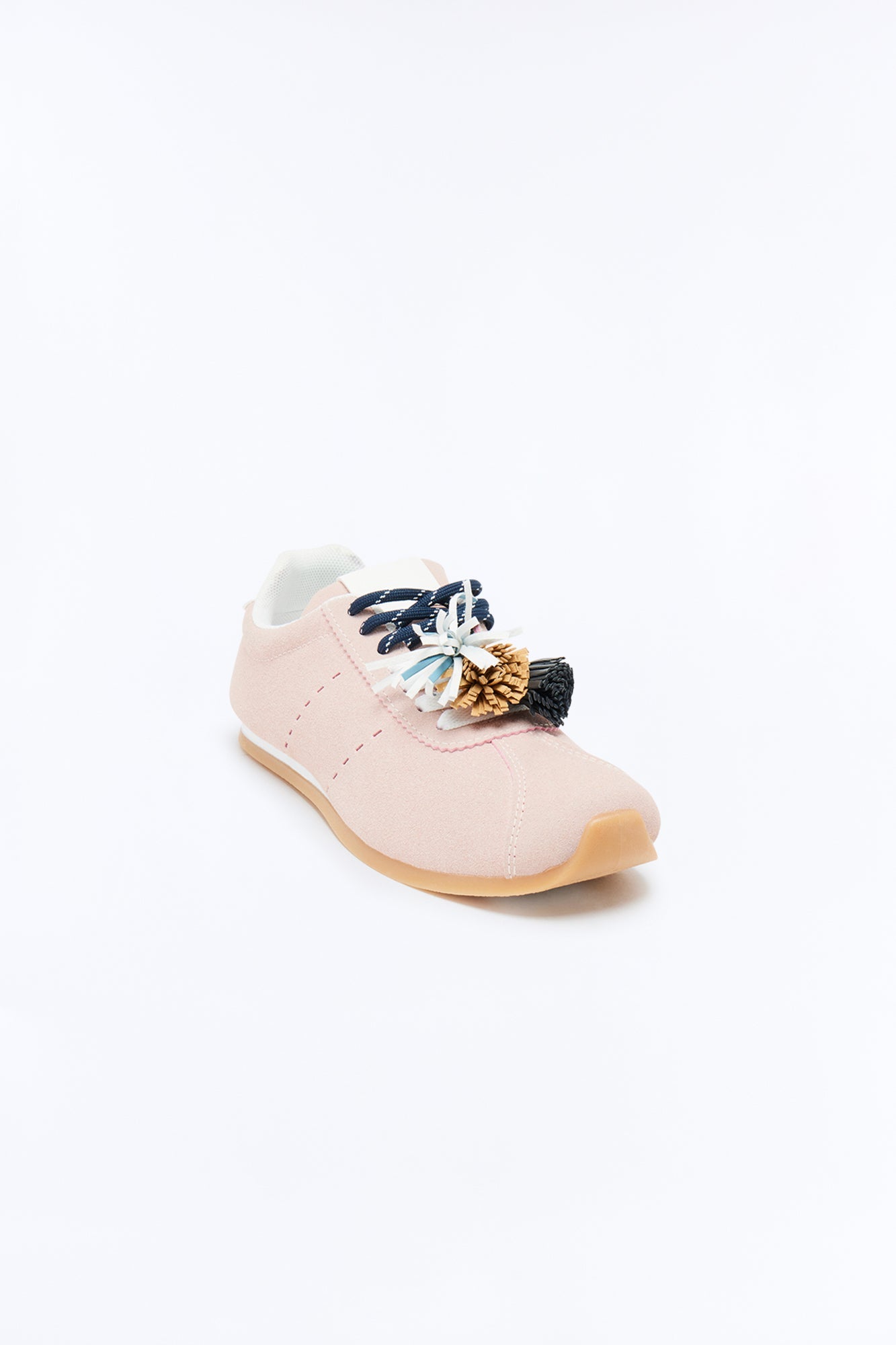 Ballpark Tassel Suede Sneakers - Blush