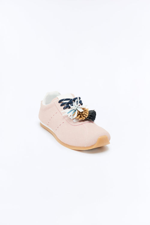 Ballpark Tassel Suede Sneakers - Blush