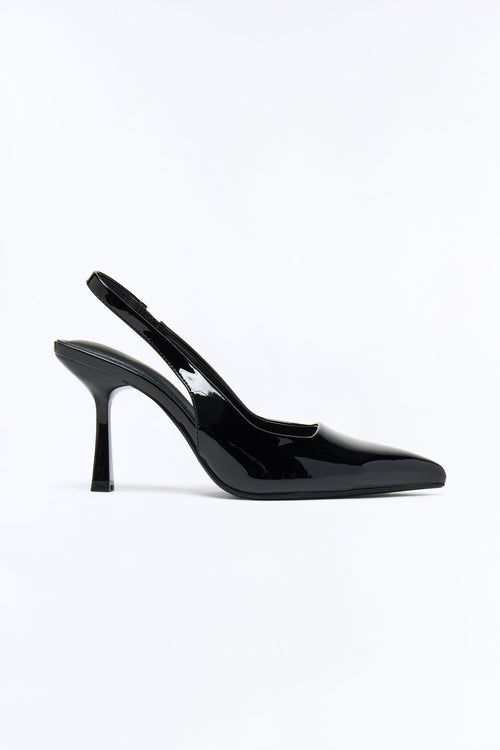 Bari Patent Slingback Pumps - Black