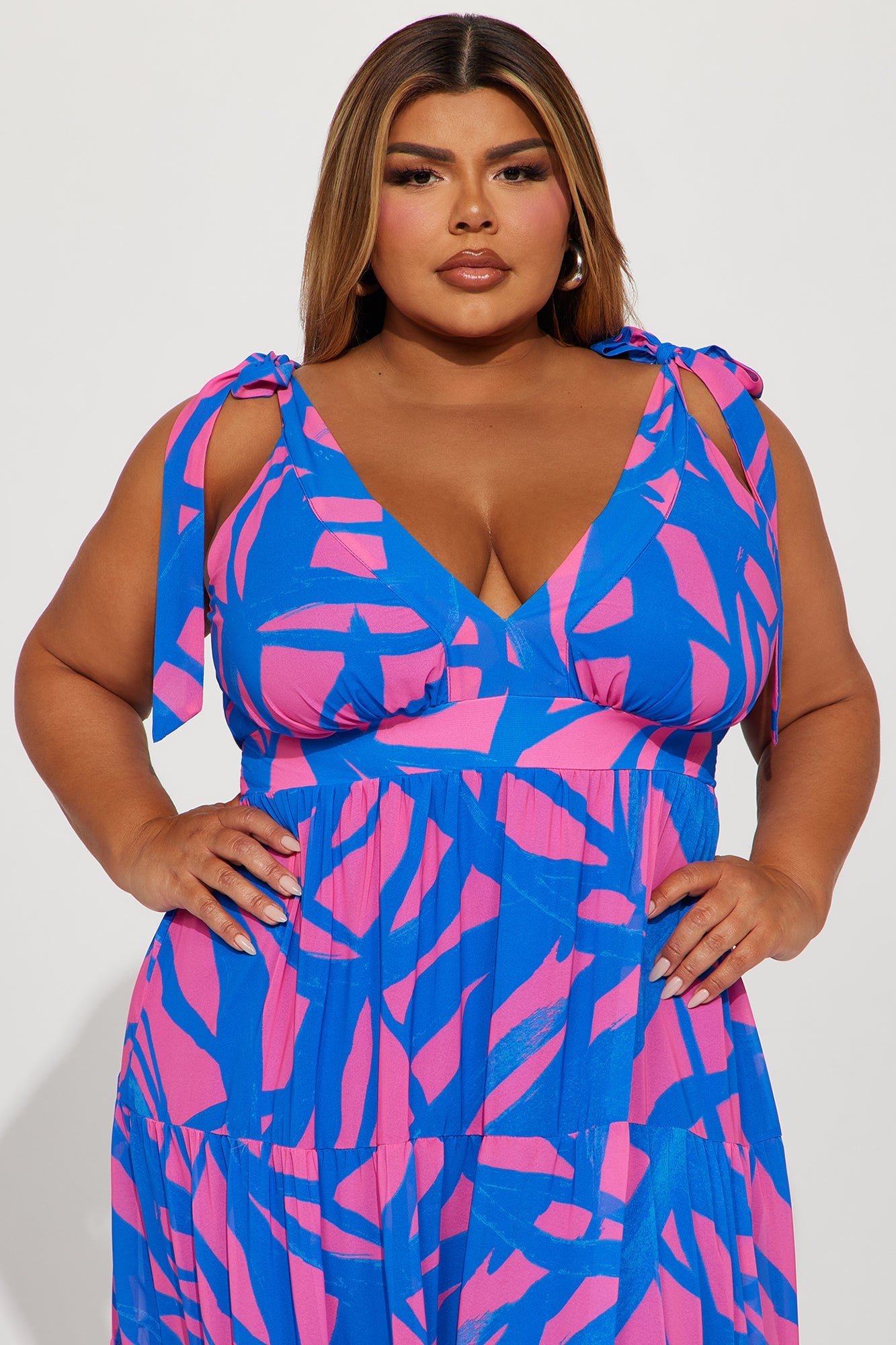 Take Me To Barbados Maxi Dress - Pink/combo