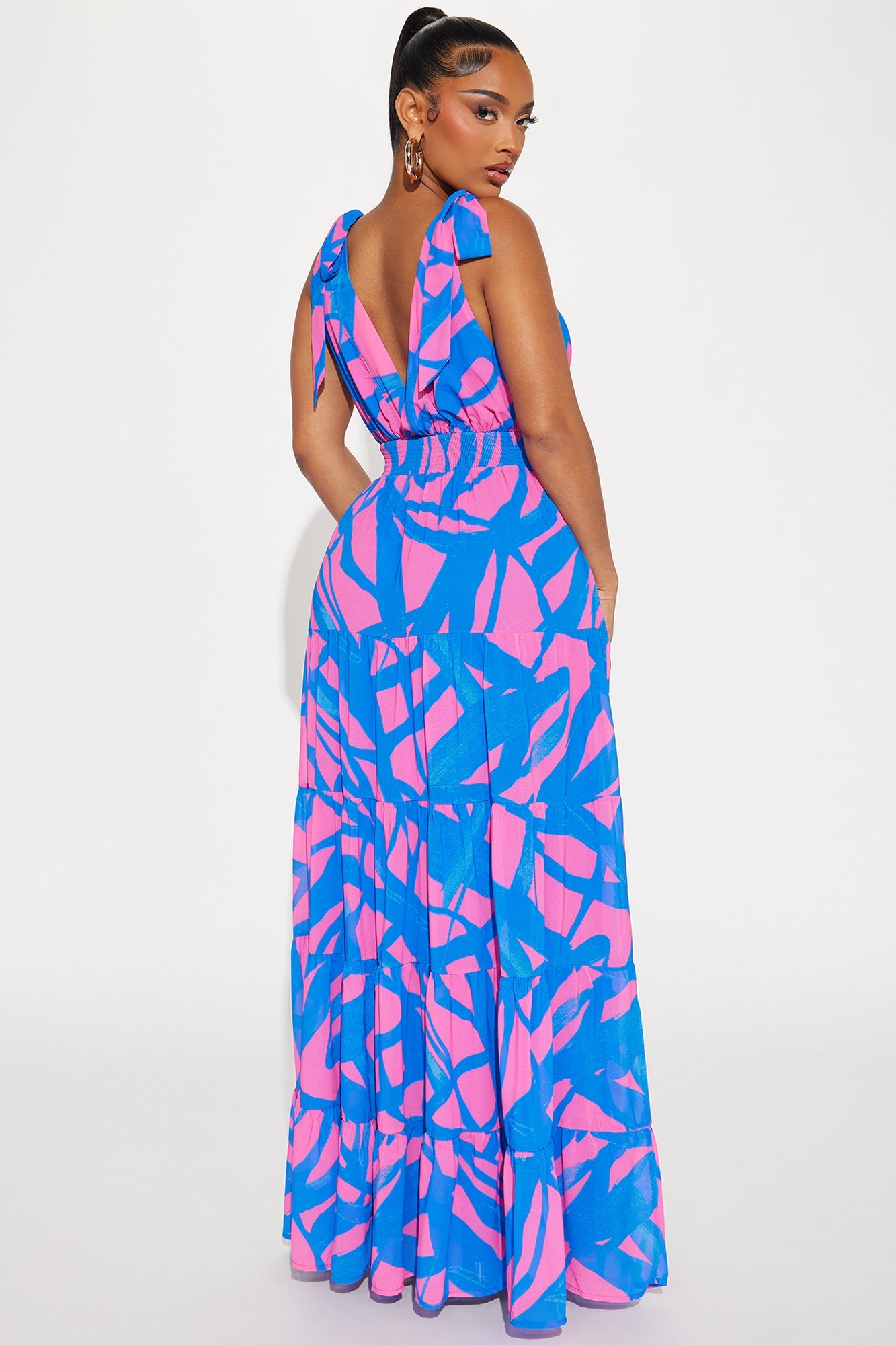 Take Me To Barbados Maxi Dress - Pink/combo