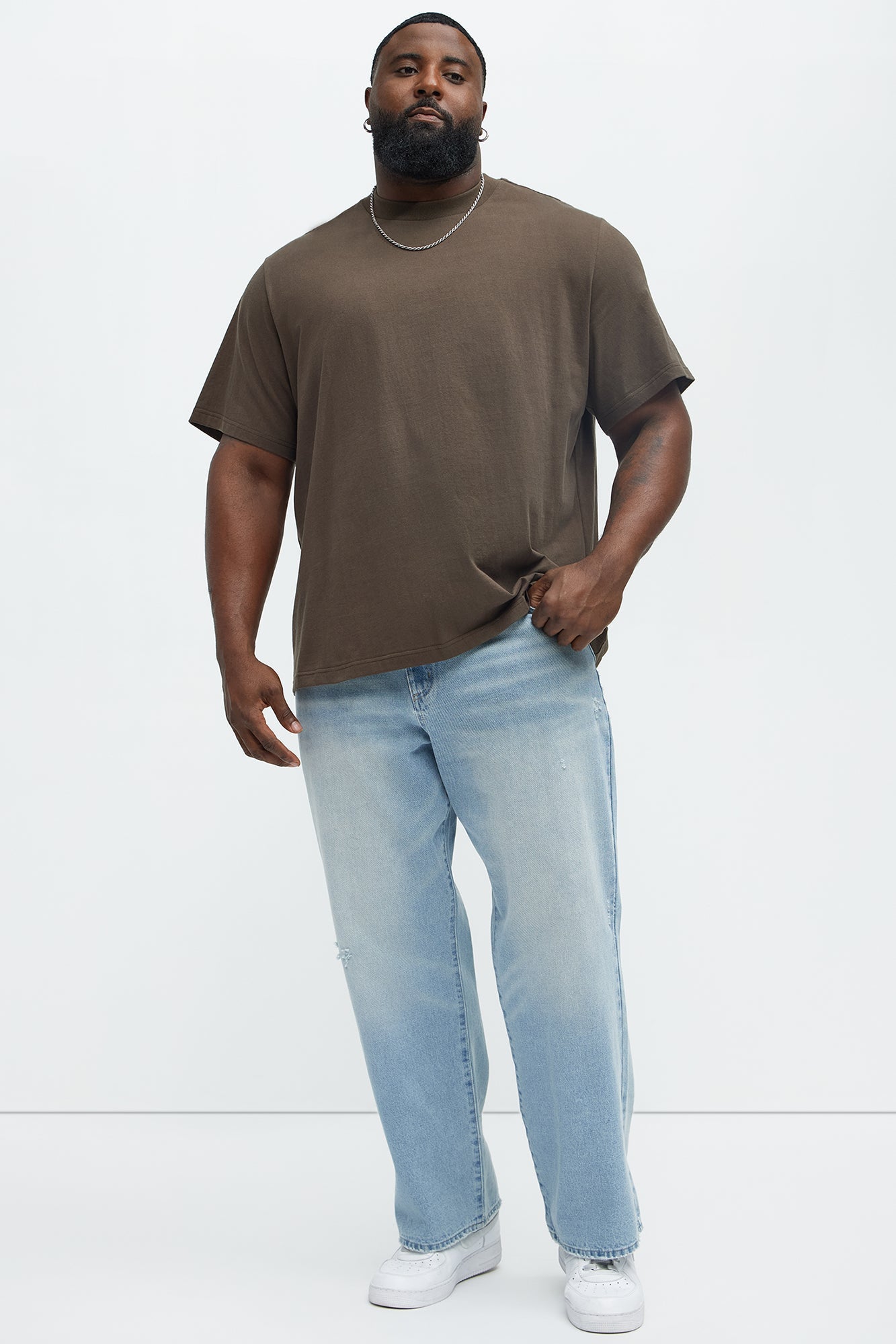 Oversized Heavyweight Tee 240GSM - Brown