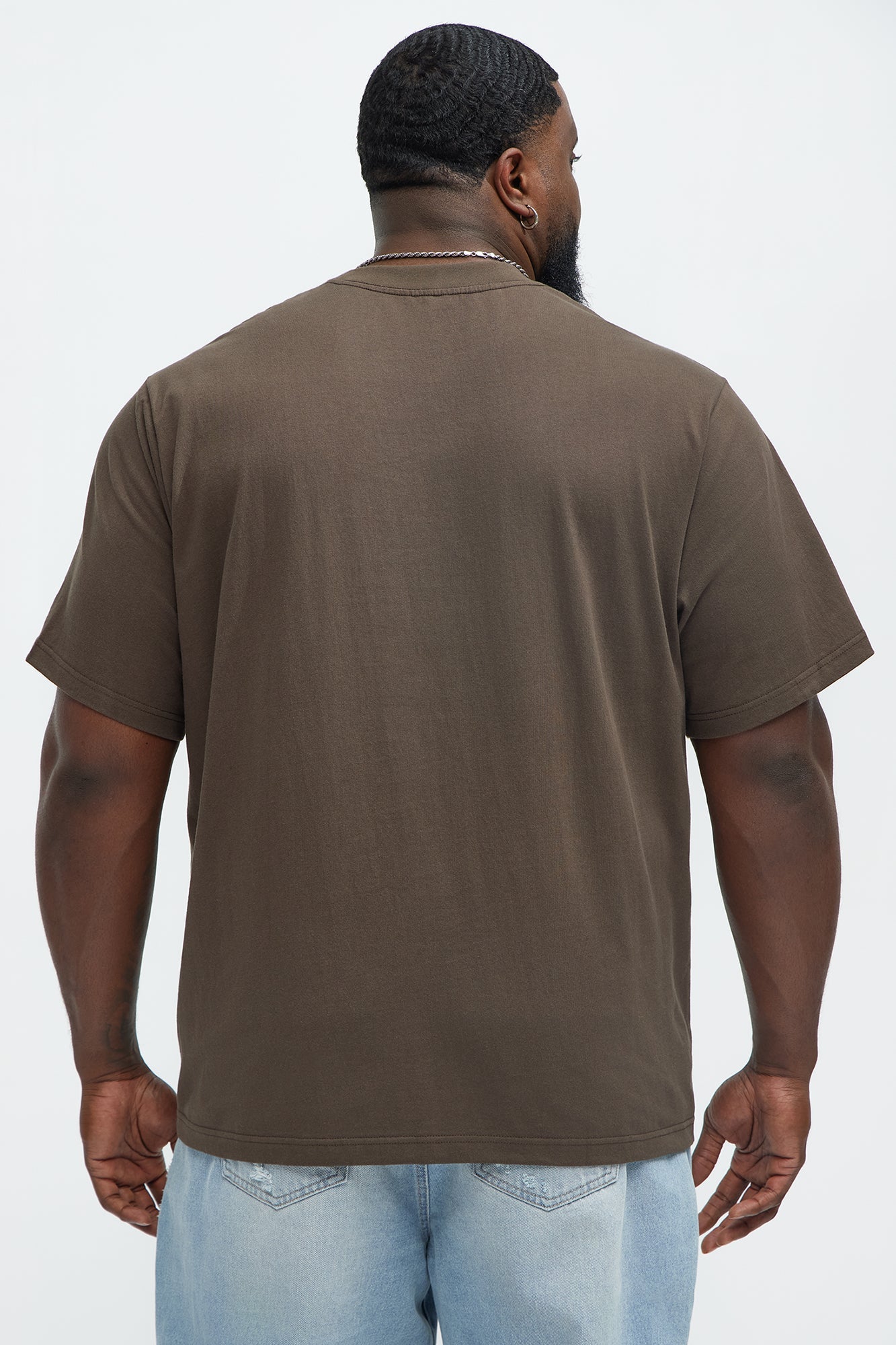 Oversized Heavyweight Tee 240GSM - Brown