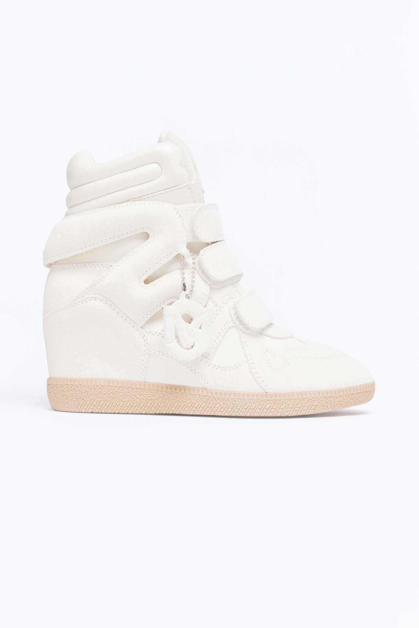 Steve Madden Mavis Suede Wedge Sneakers - White