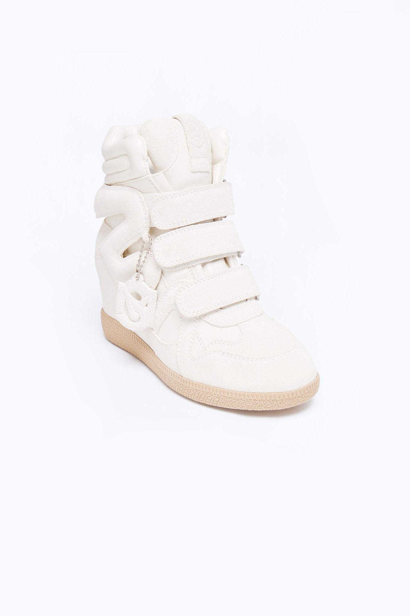 Steve Madden Mavis Suede Wedge Sneakers - White