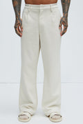 Turner Relaxed Trouser Pants - Cream
