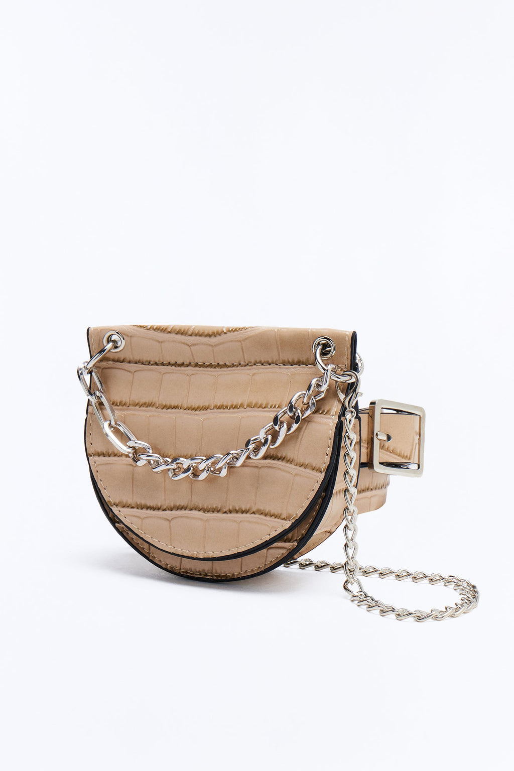 All The Small Things Faux Leather Belt Bag - Nude