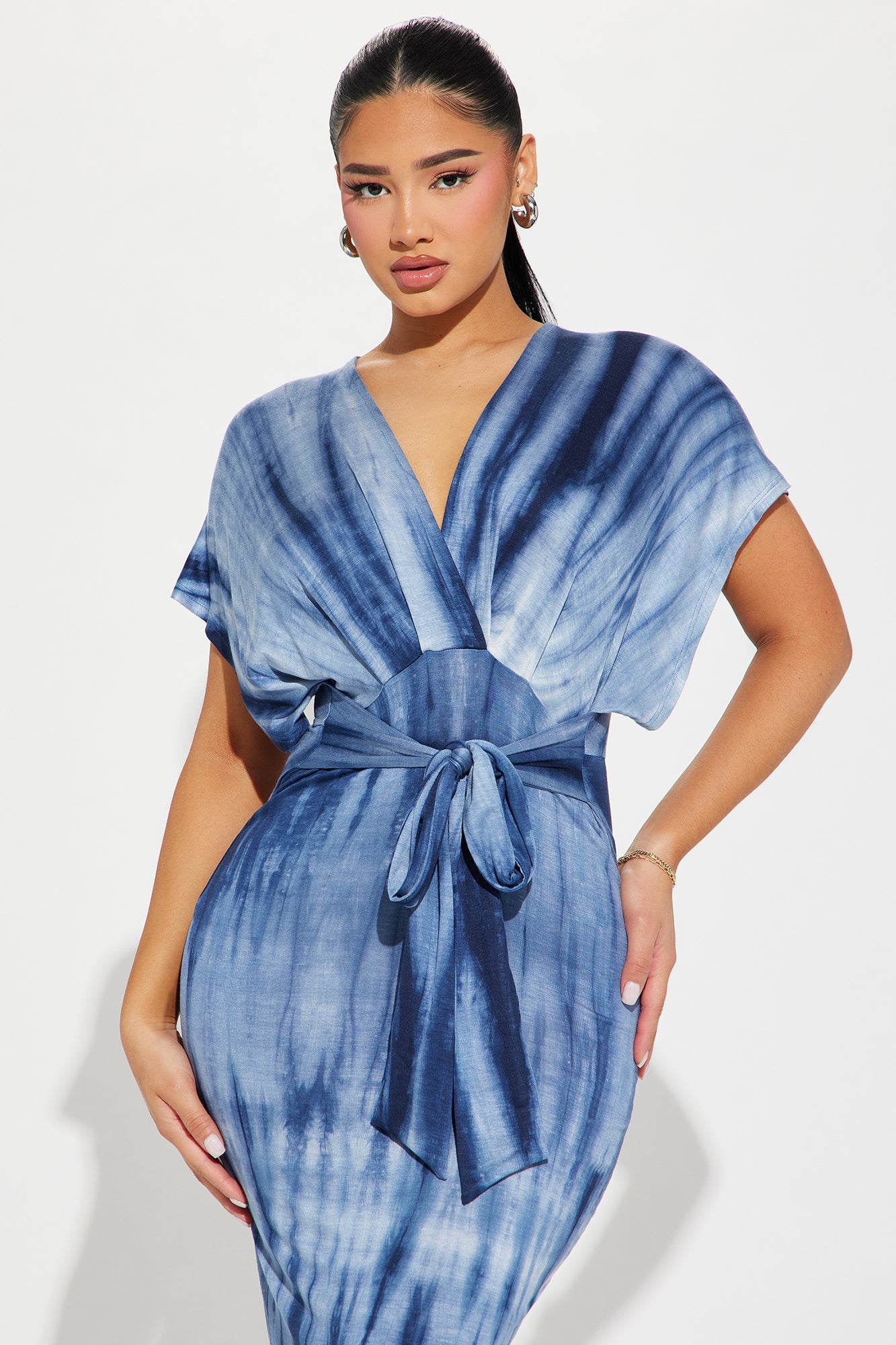 Gigi Tie Dye Maxi Dress - Blue/combo