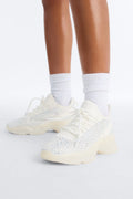 Trophy Rhinestone Platform Sneakers - White