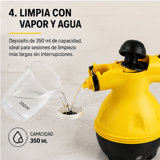 Limpia con Vapor y Agua