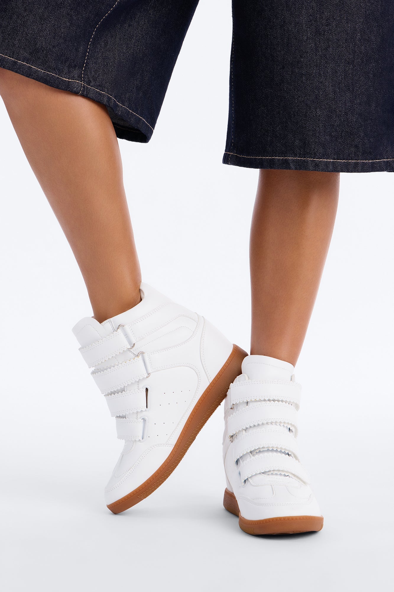 Tari Wedge Sneakers - White