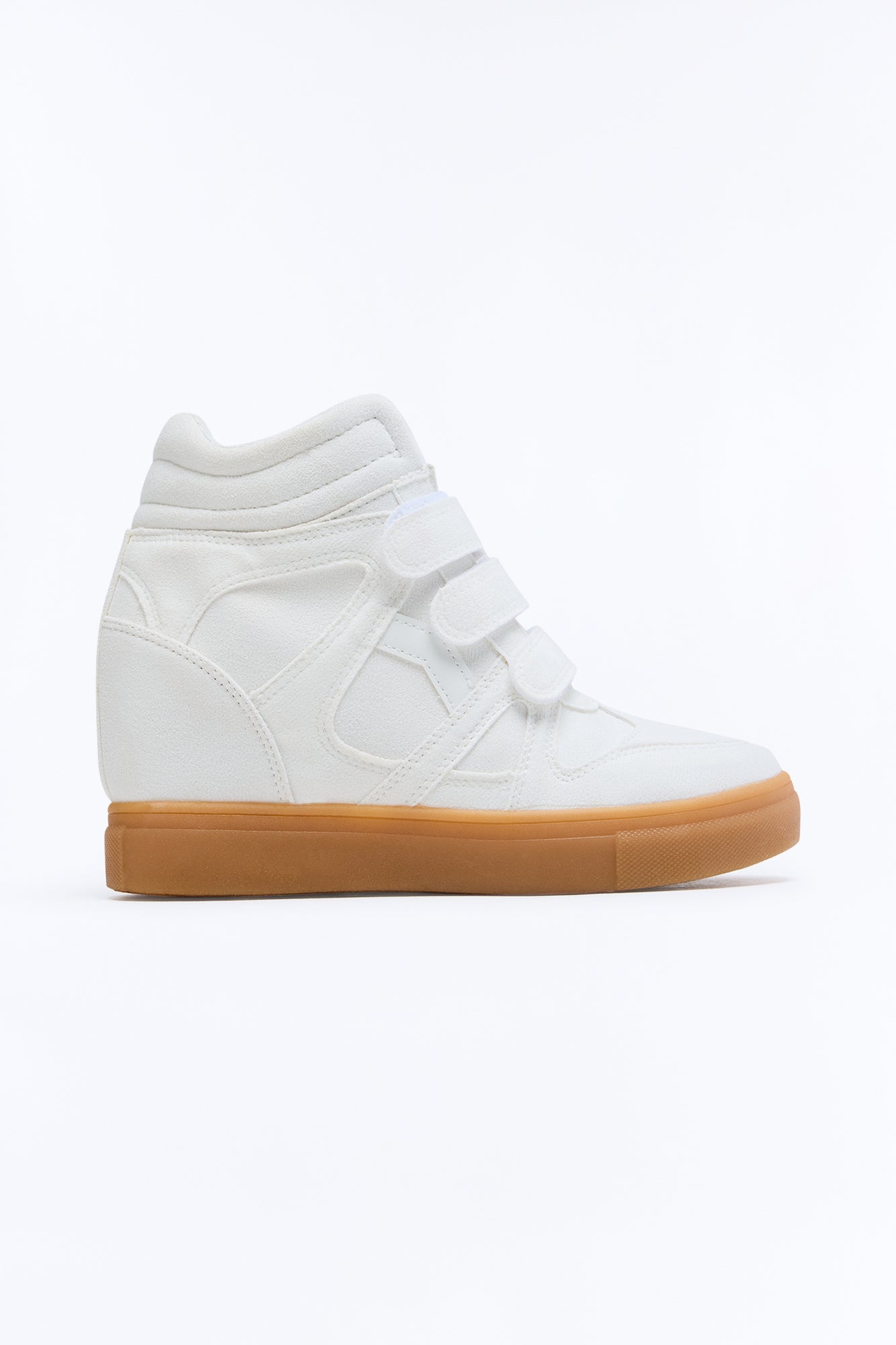 Cardio Suede Wedge Sneakers - White