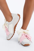 Aria Double Lace Up Sneakers - White