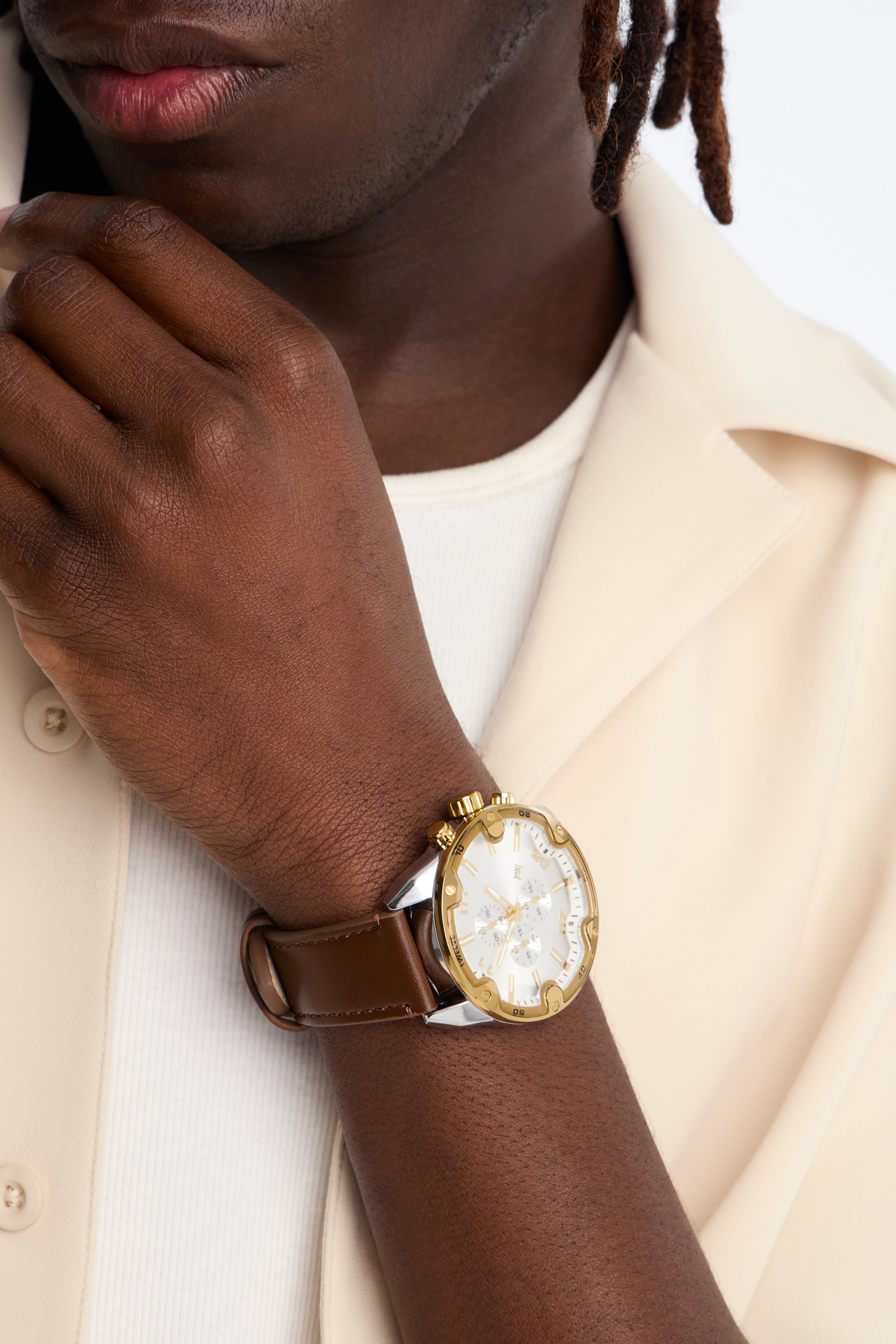 Heritage Chronograph Watch - Brown Combo
