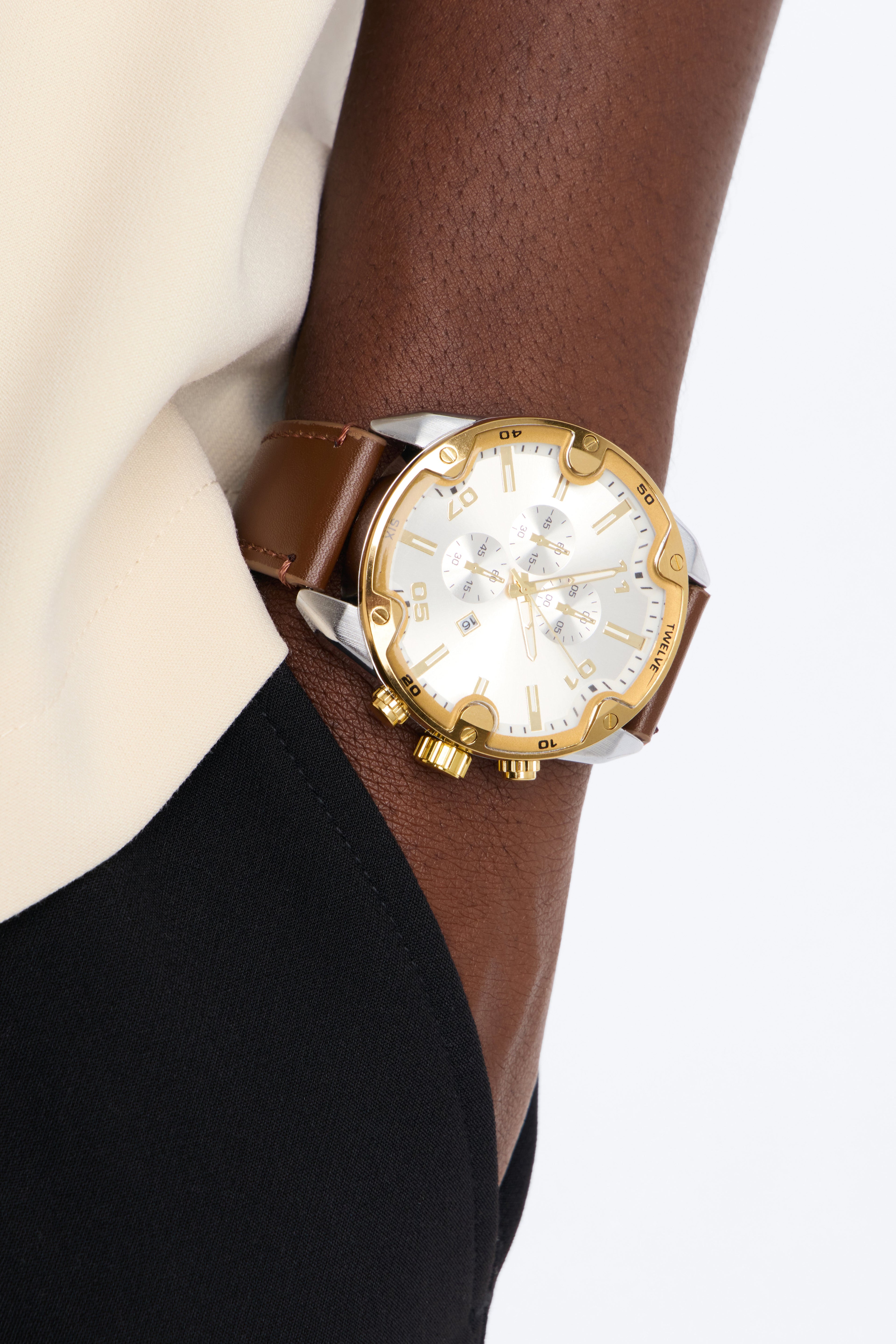 Heritage Chronograph Watch - Brown Combo
