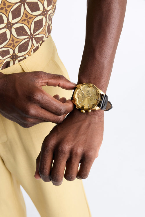 Apex Chronograph Watch - Gold/Black