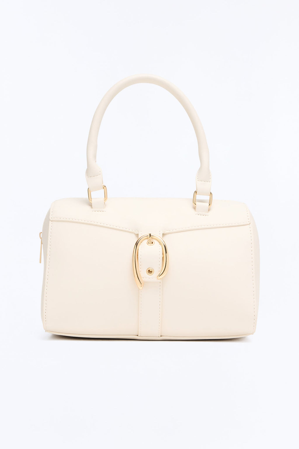 On My Good Side Faux Leather Handbag - Ivory