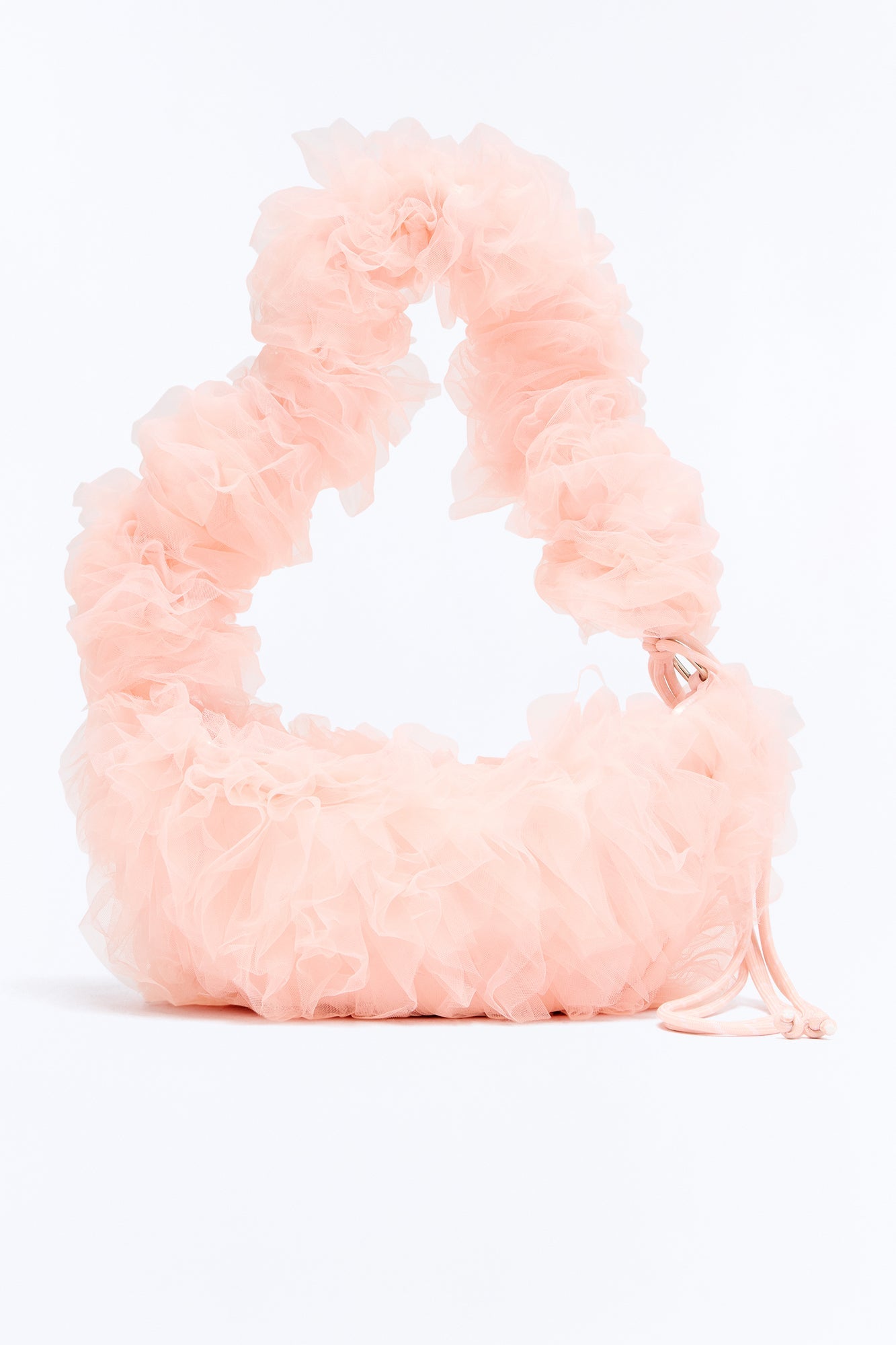 On Cloud Nine Ruffle Shoulder Handbag - Blush