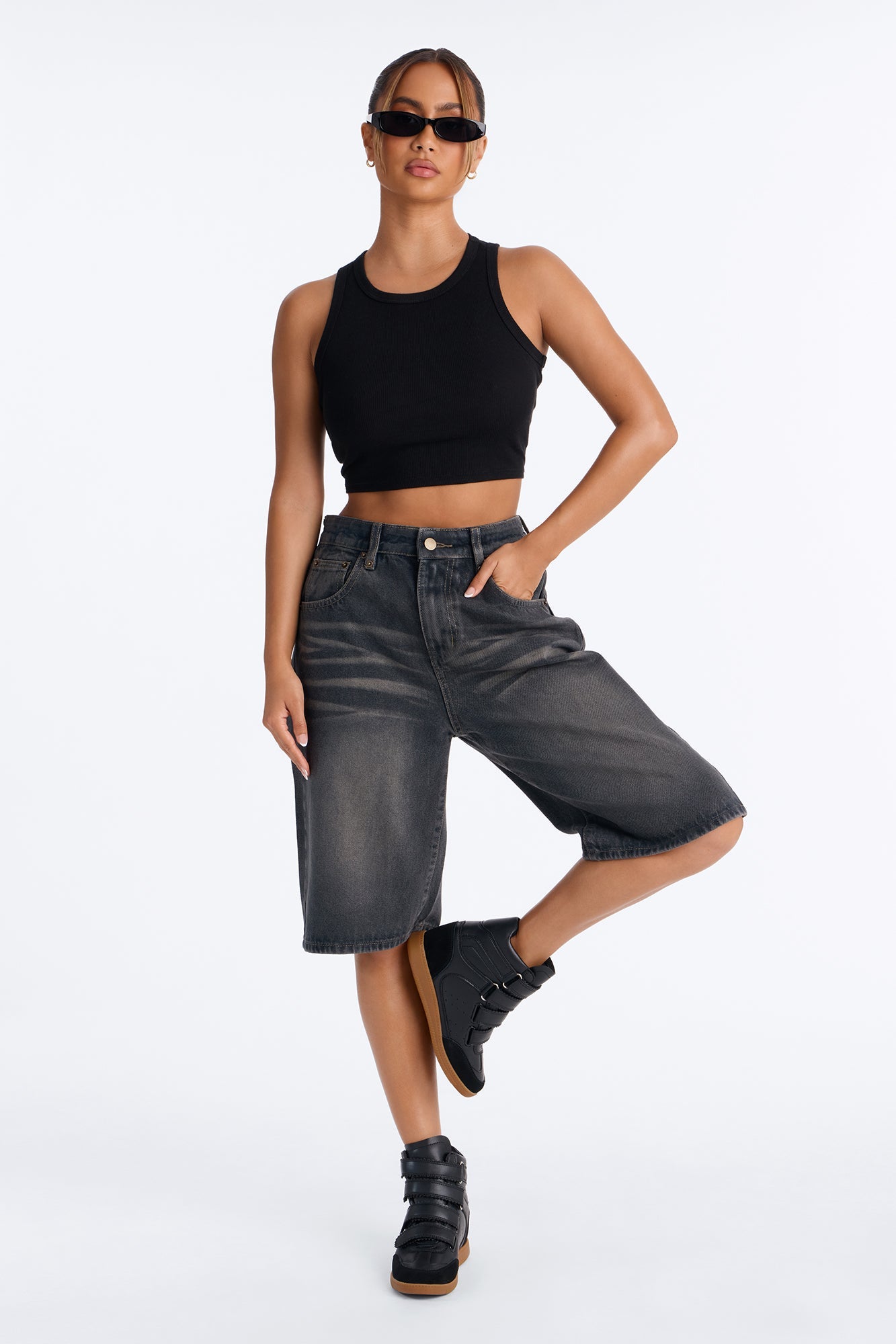 Tari Wedge Sneakers - Black