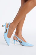 Alena Slingback Pumps - Light Blue