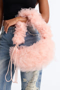 On Cloud Nine Ruffle Shoulder Handbag - Blush