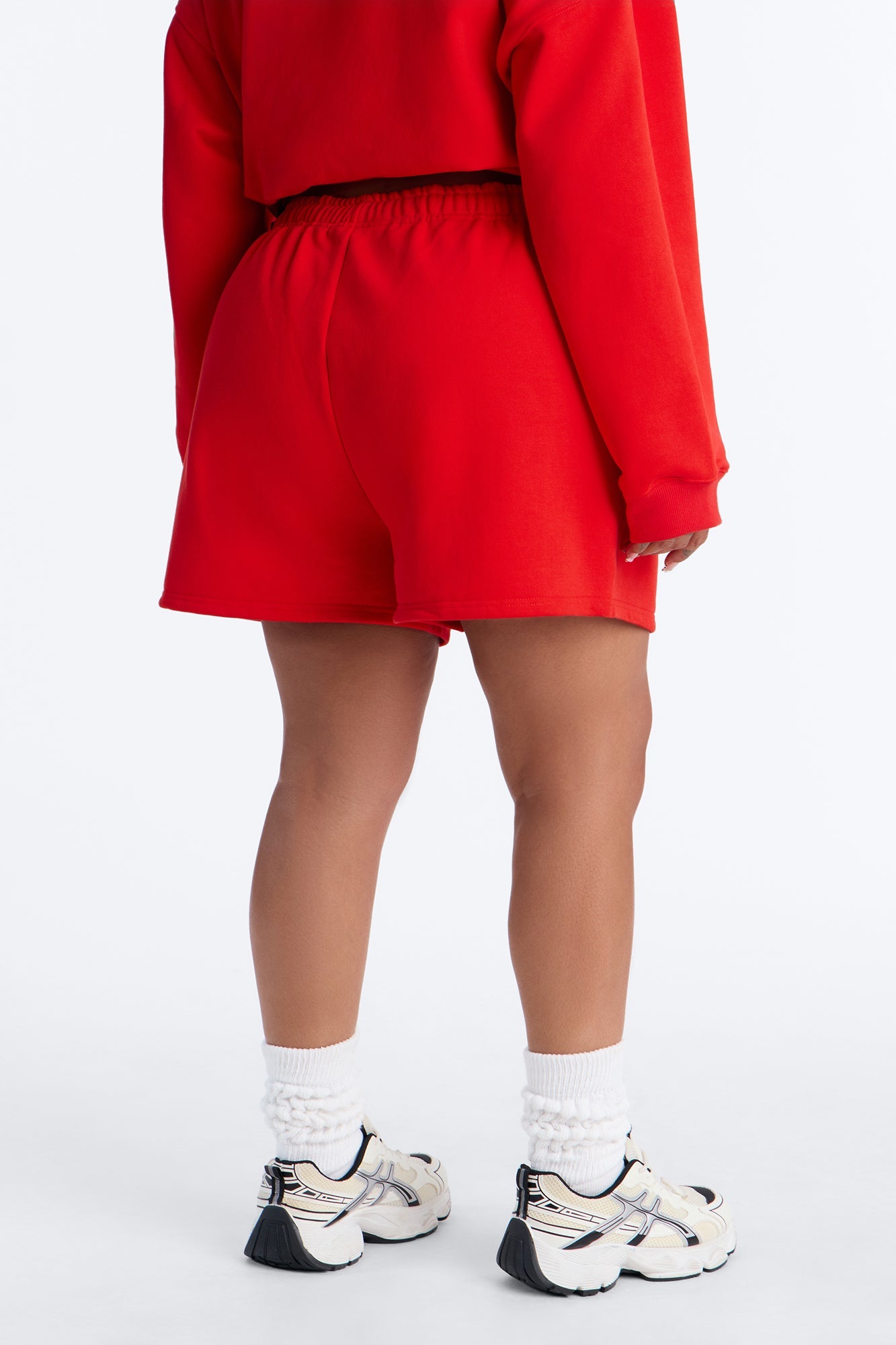 Libby Fleece Sweat Short - Red