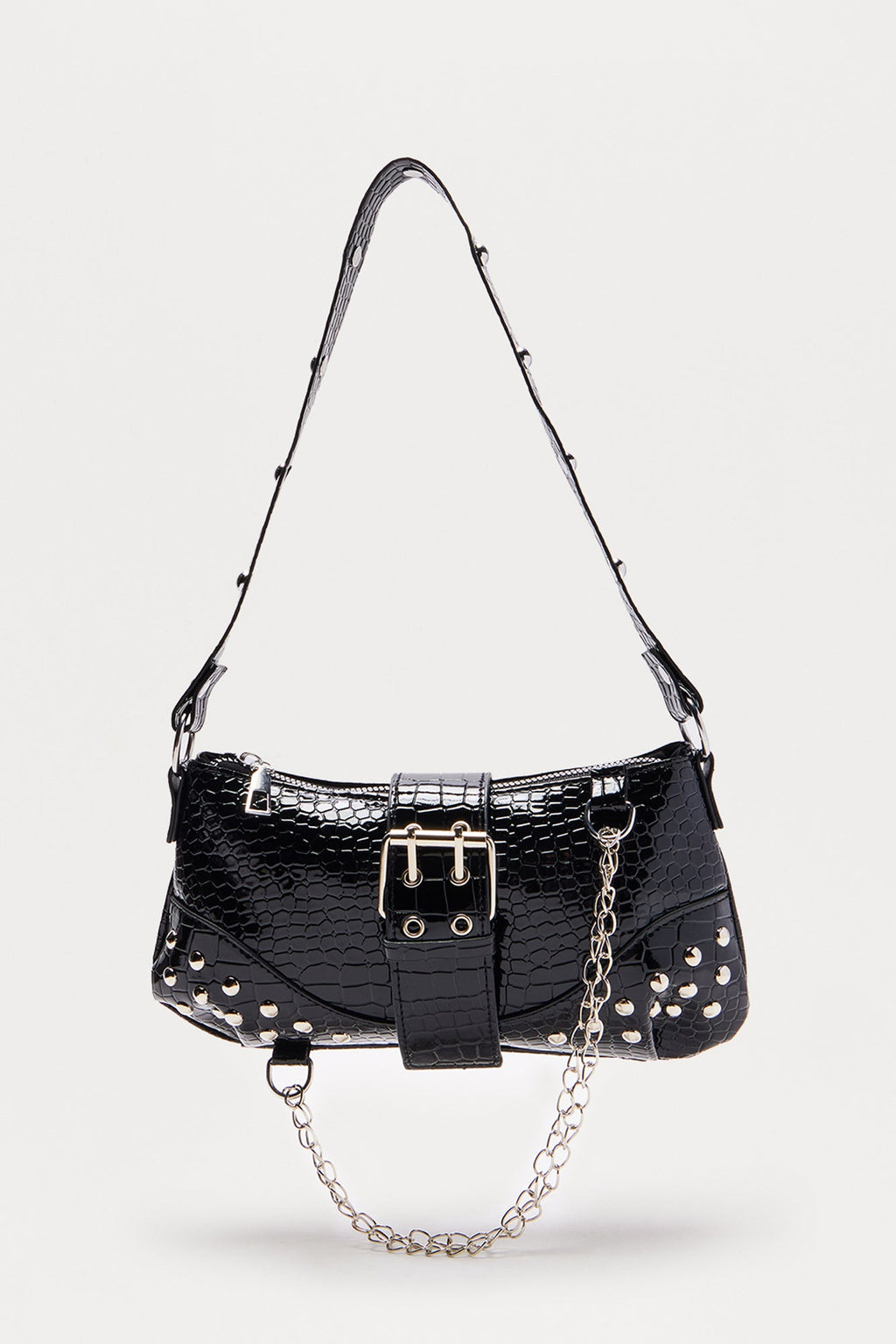 Street Style Shoulder Bag - Black