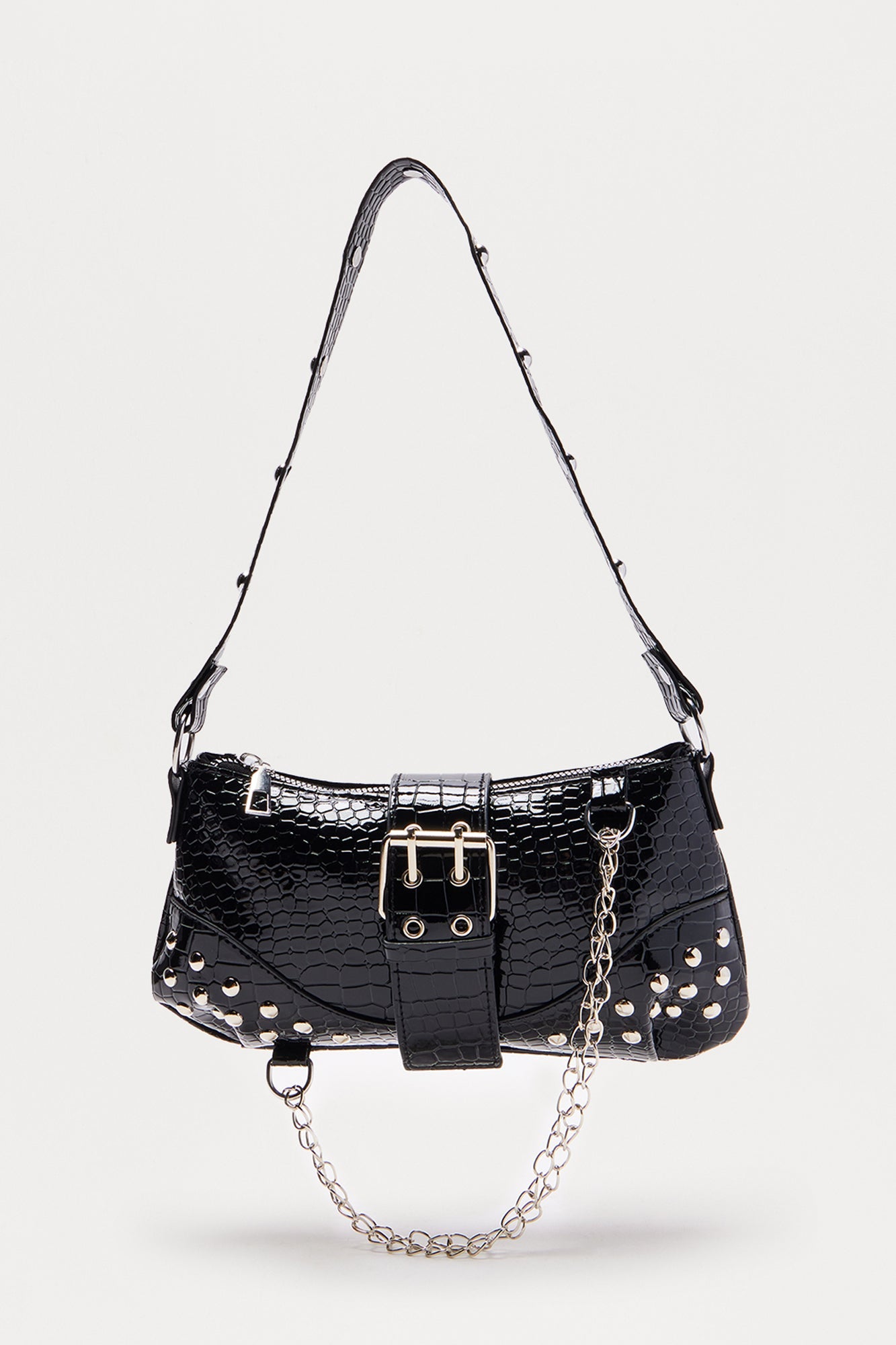 Street Style Shoulder Bag - Black