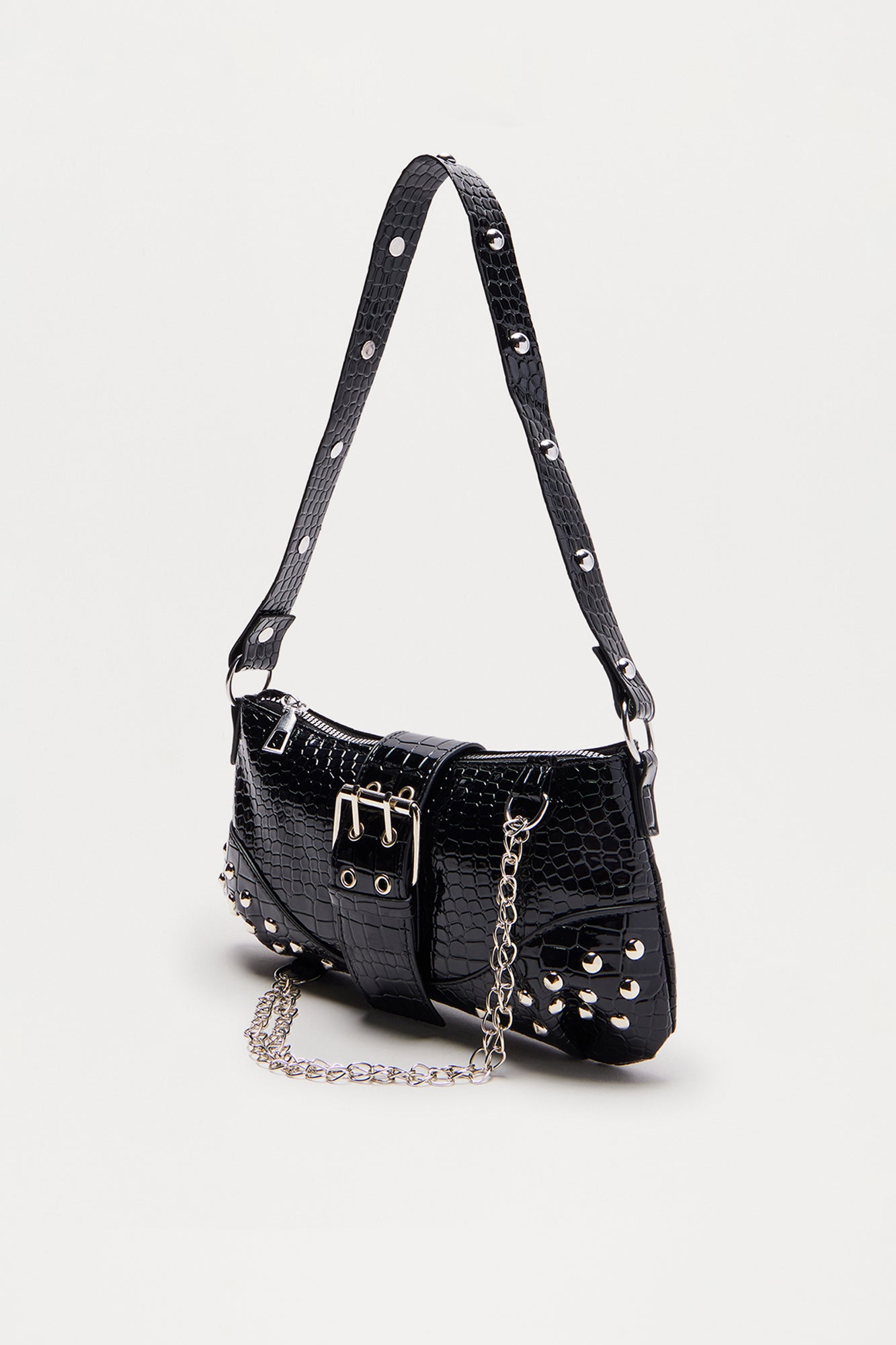 Street Style Shoulder Bag - Black