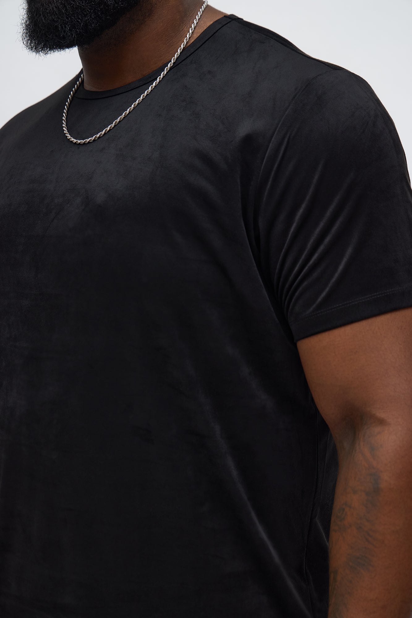 Velour Everyday Crew Tee - Black