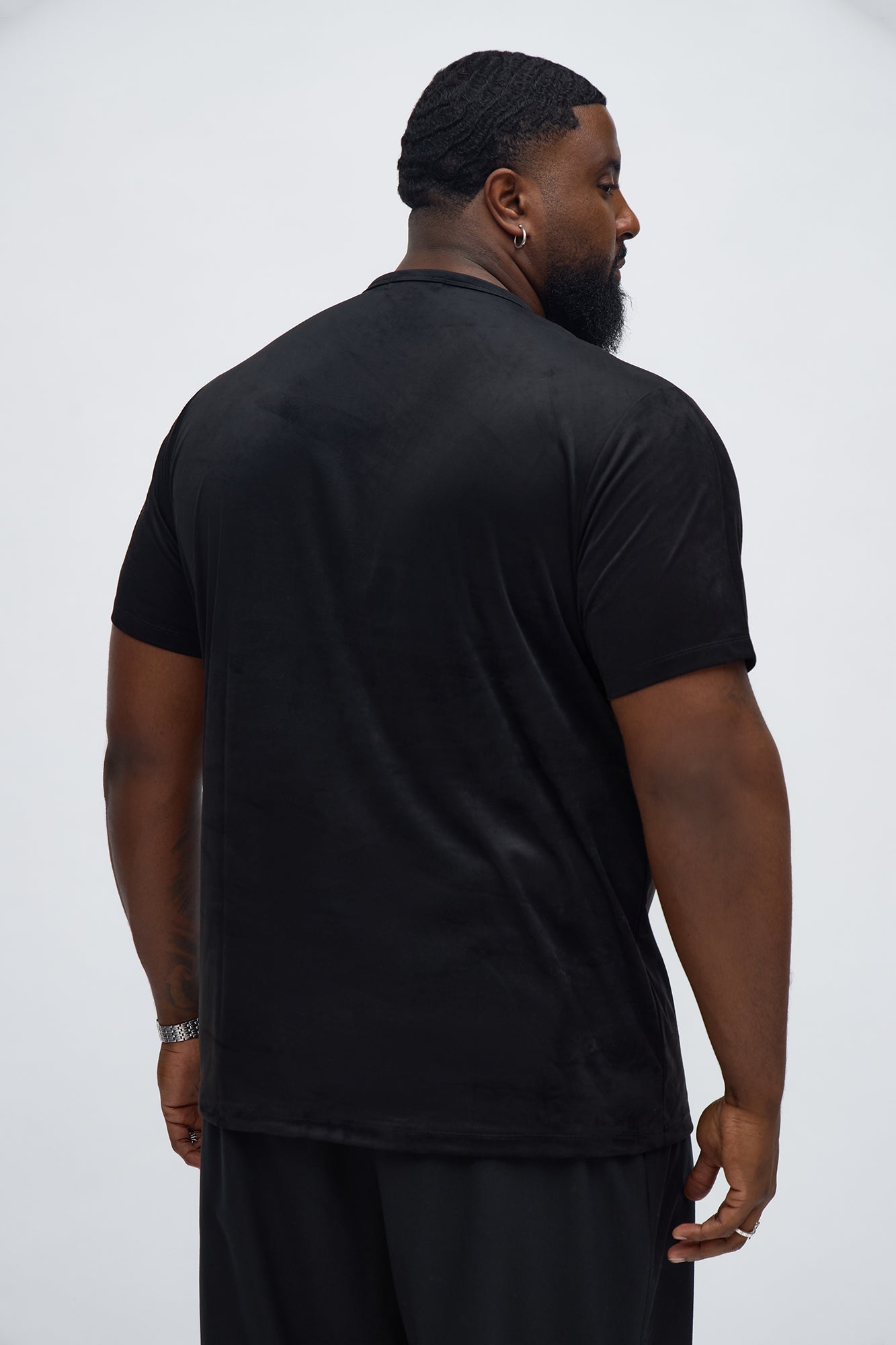 Velour Everyday Crew Tee - Black