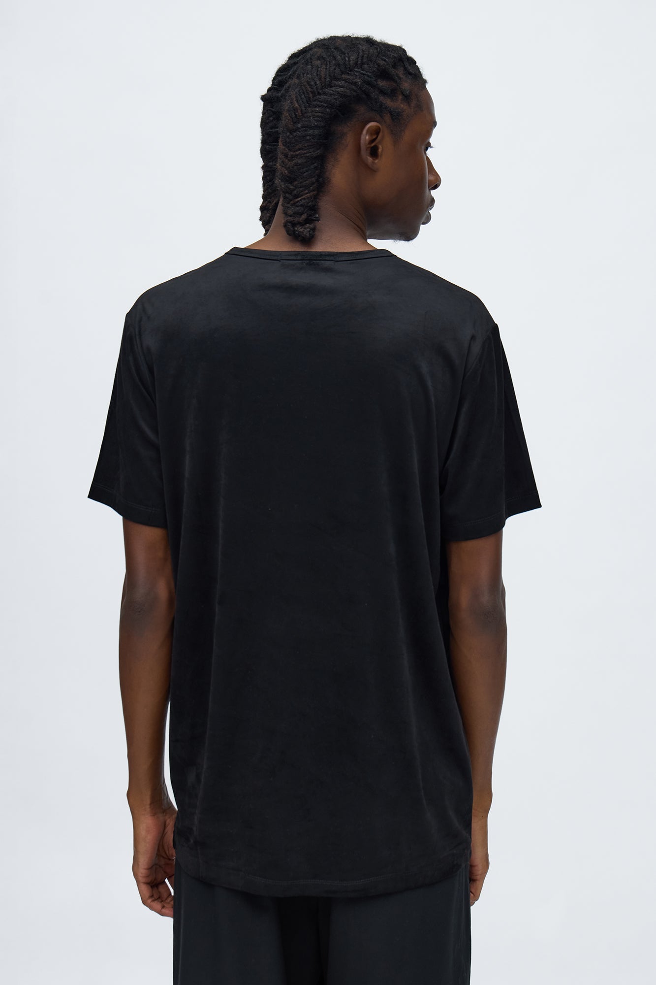 Velour Everyday Crew Tee - Black