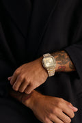 Time Immortal Iced Watch - Gold/Gold