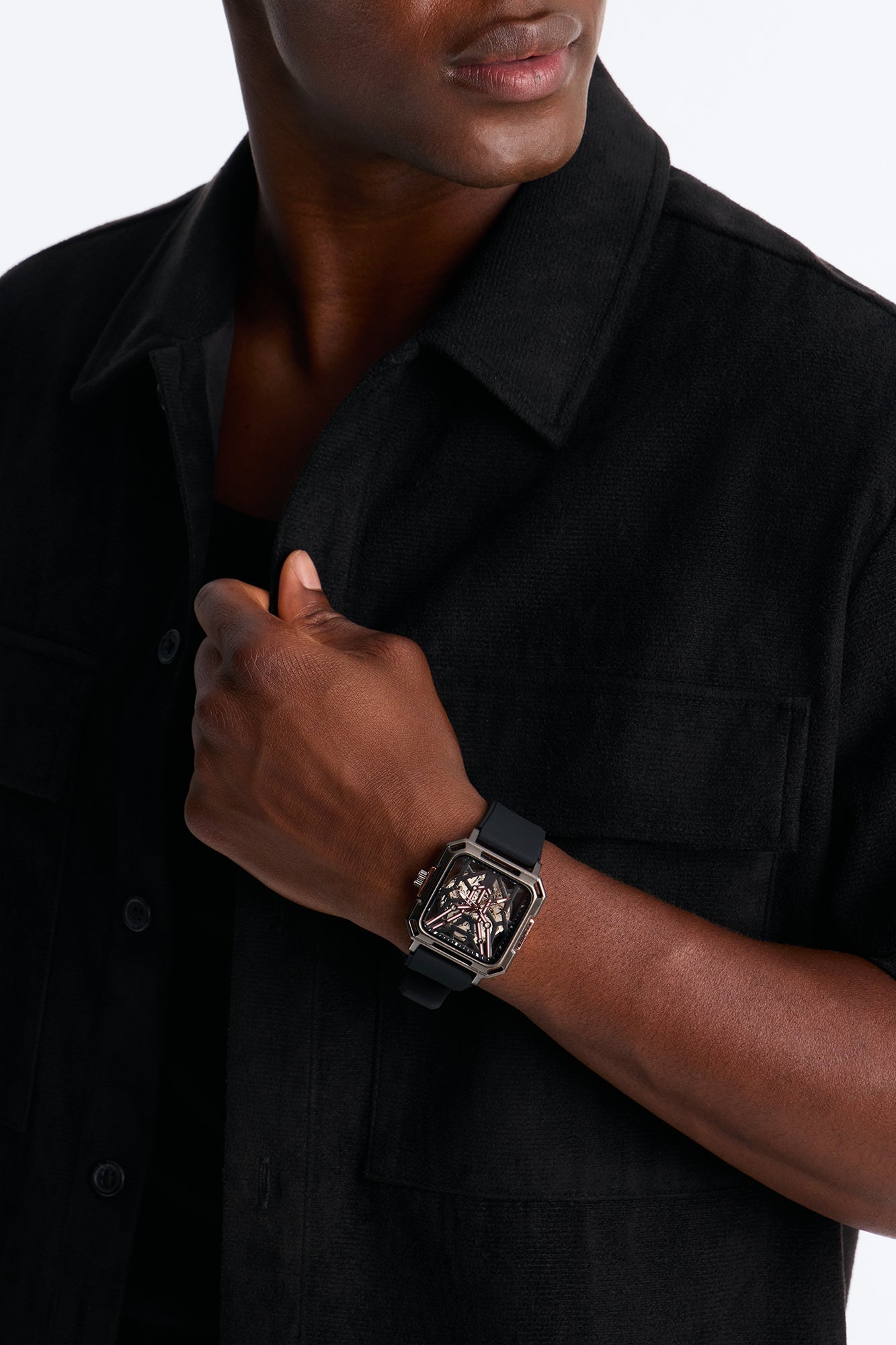 Forget Time Transparent Dial Watch - Gunmetal