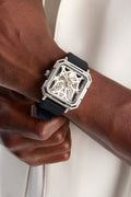 Forget Time Transparent Dial Watch - Silver/Black
