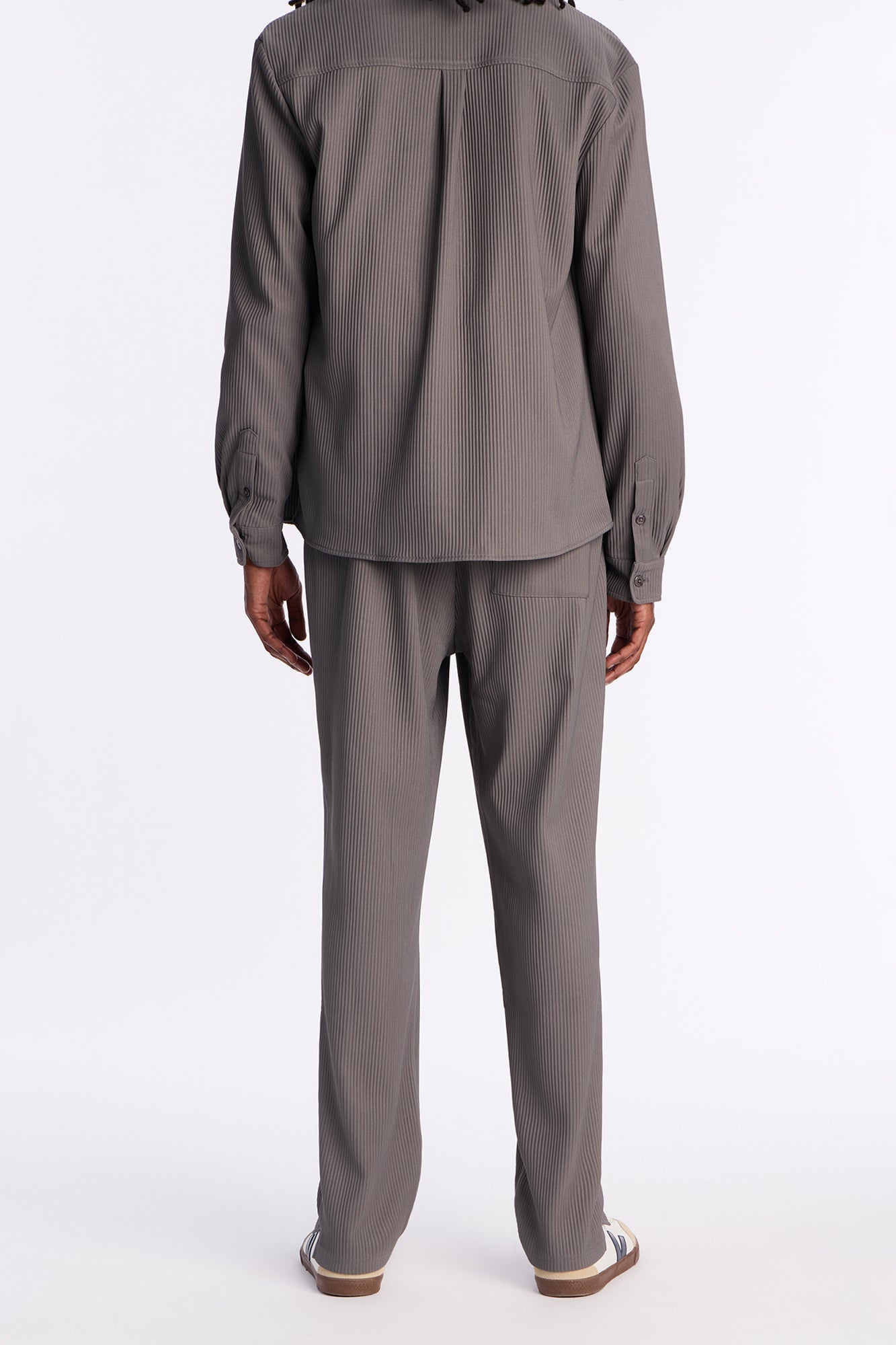 Show Up Slim Slit Pants - Dark Grey
