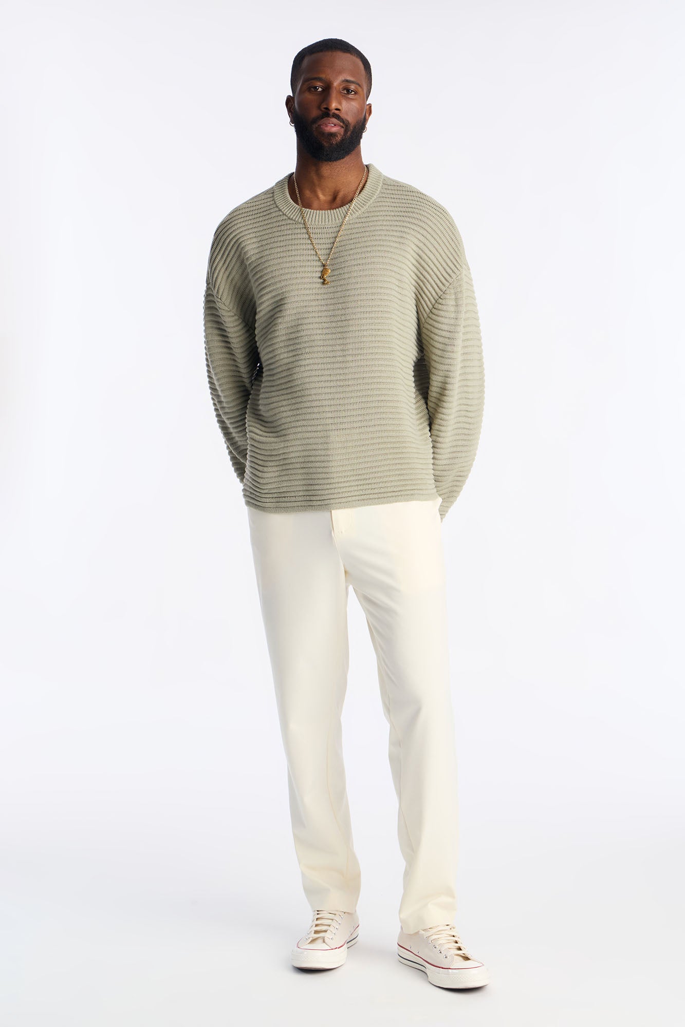 The Modern Stretch Slim Trouser - Cream