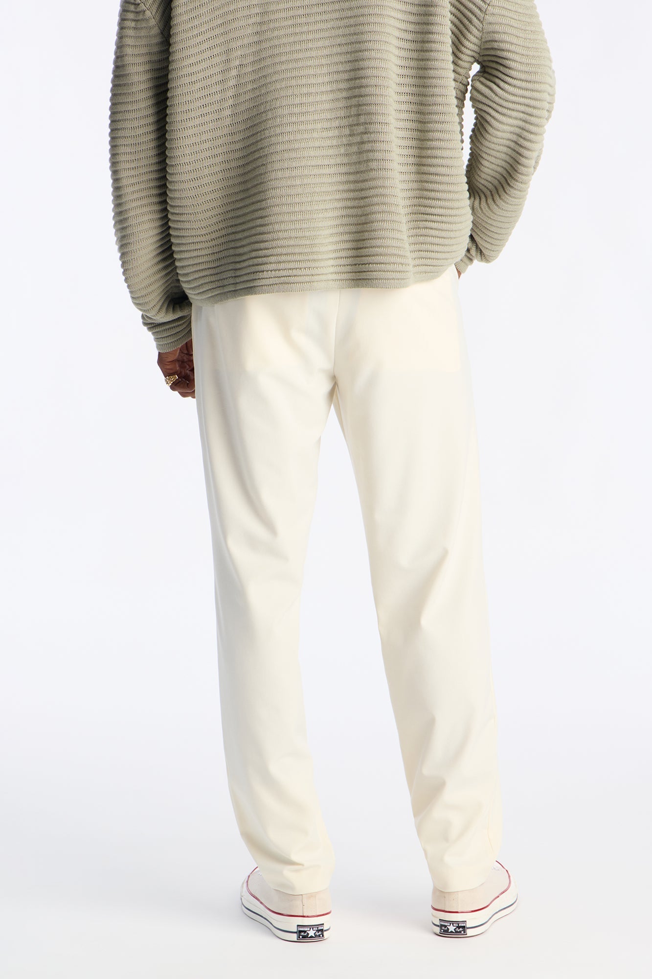 The Modern Stretch Slim Trouser - Cream