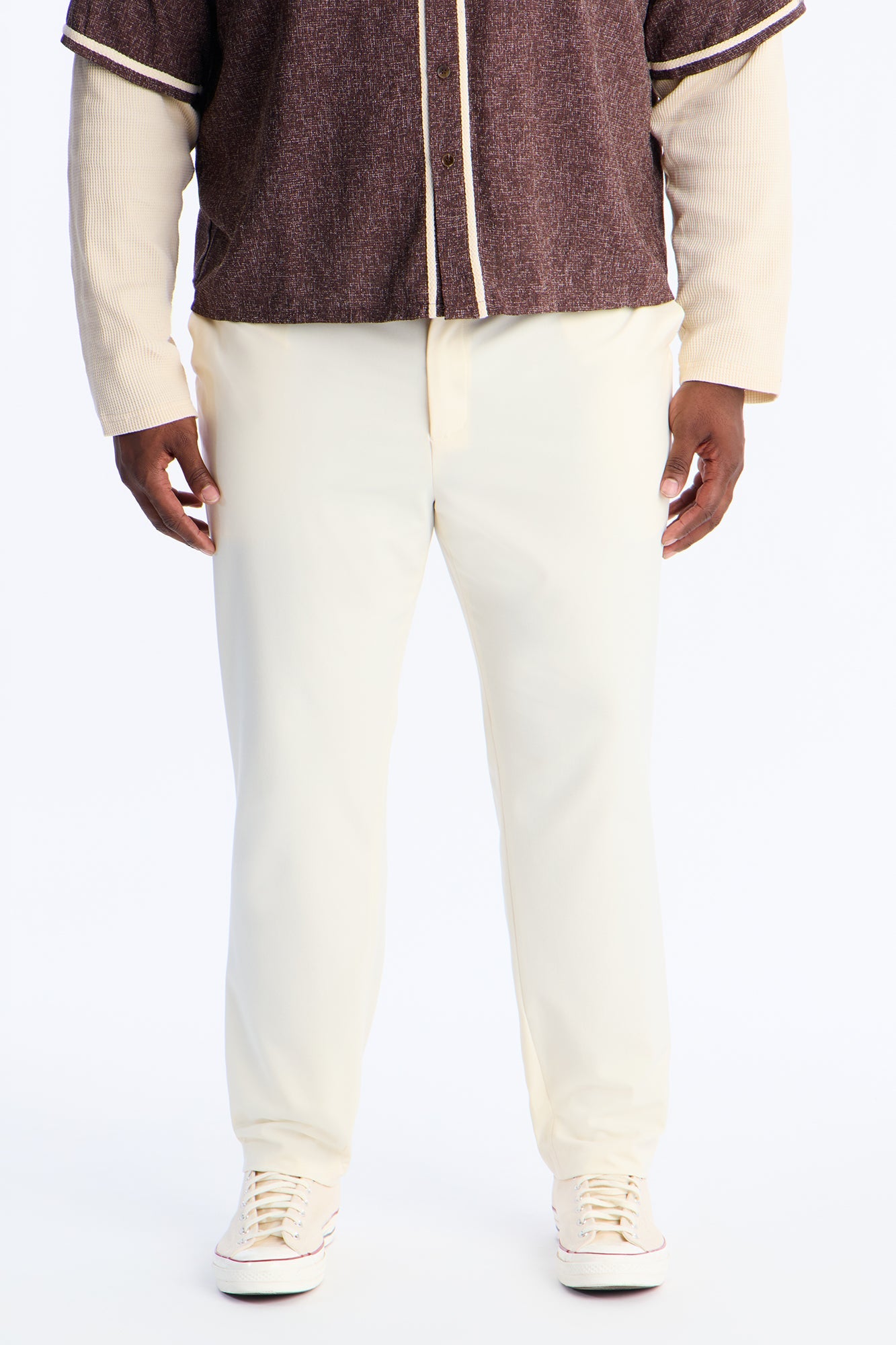 The Modern Stretch Slim Trouser - Cream