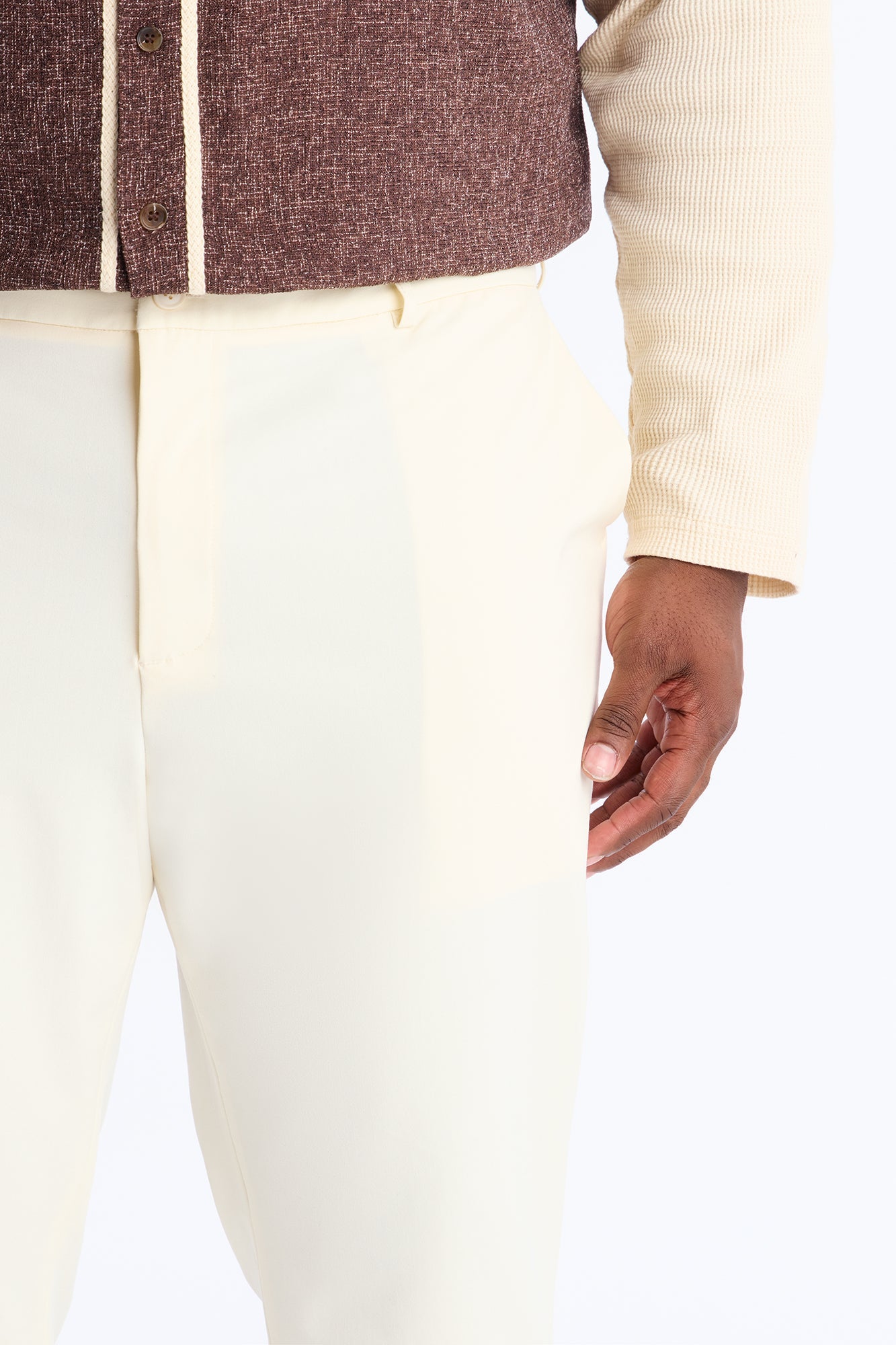 The Modern Stretch Slim Trouser - Cream
