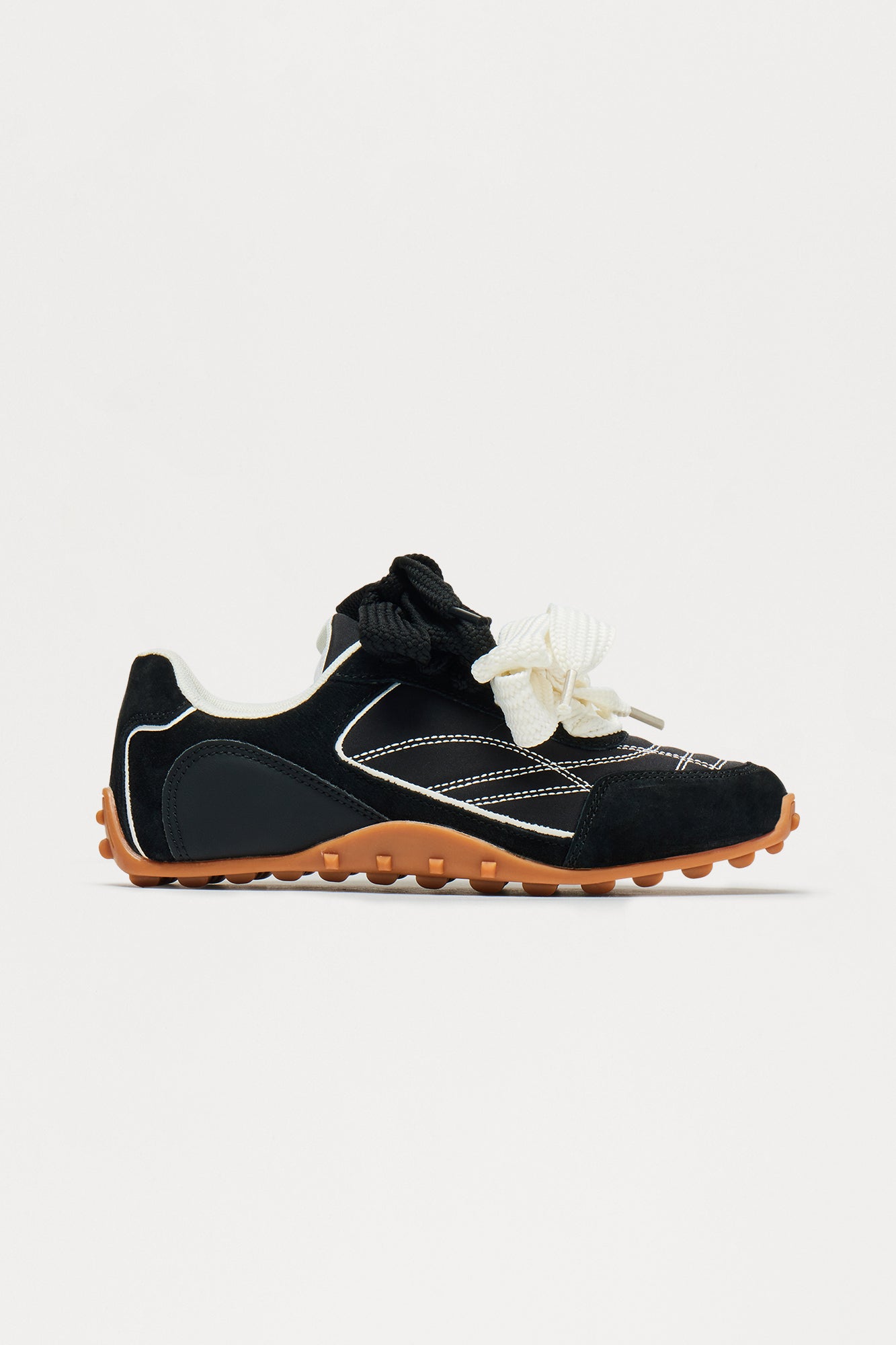 Aria Double Lace Up Sneakers - Black