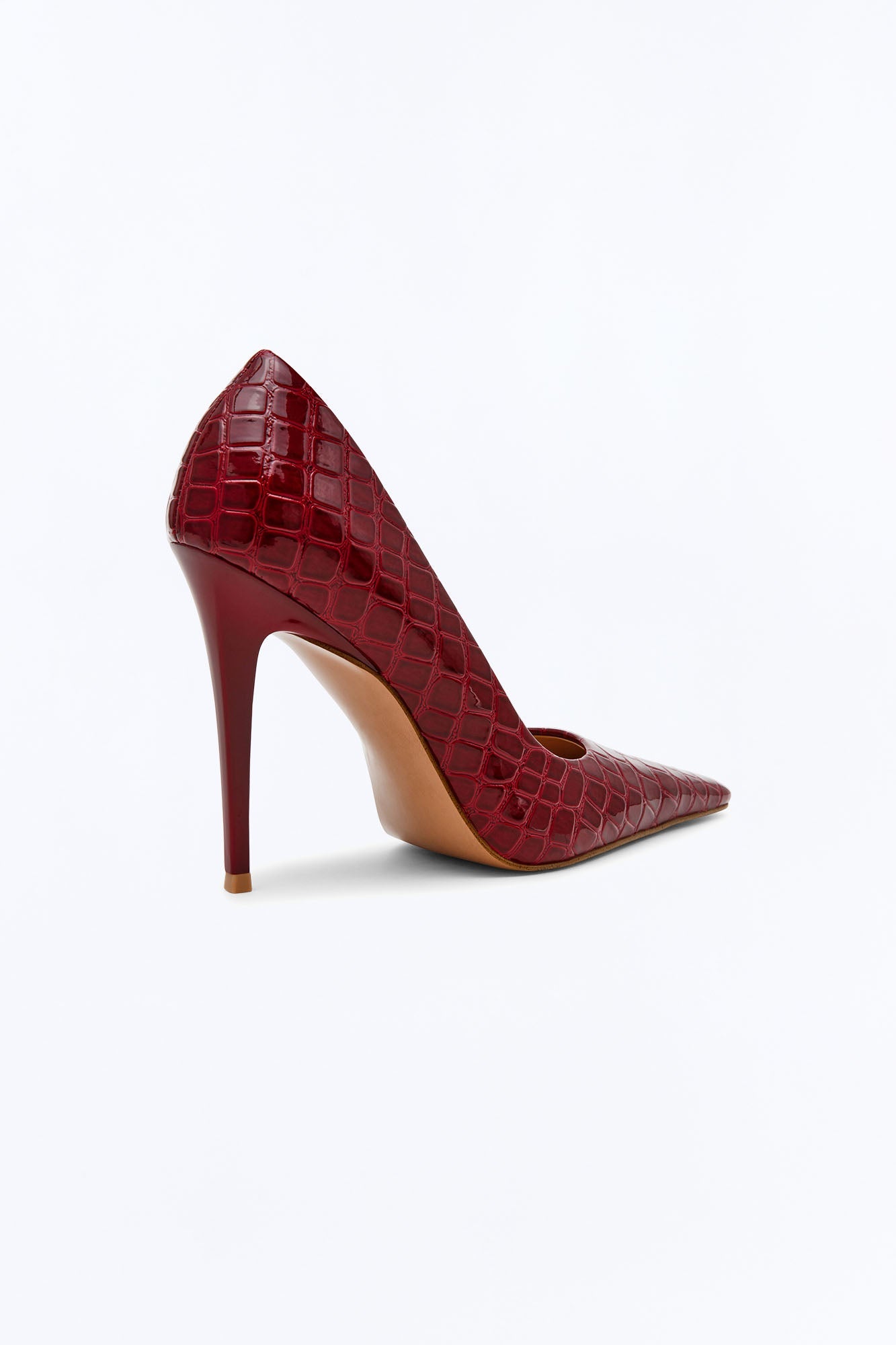Steve Madden Elegant Crocodile Stiletto Pumps - Red