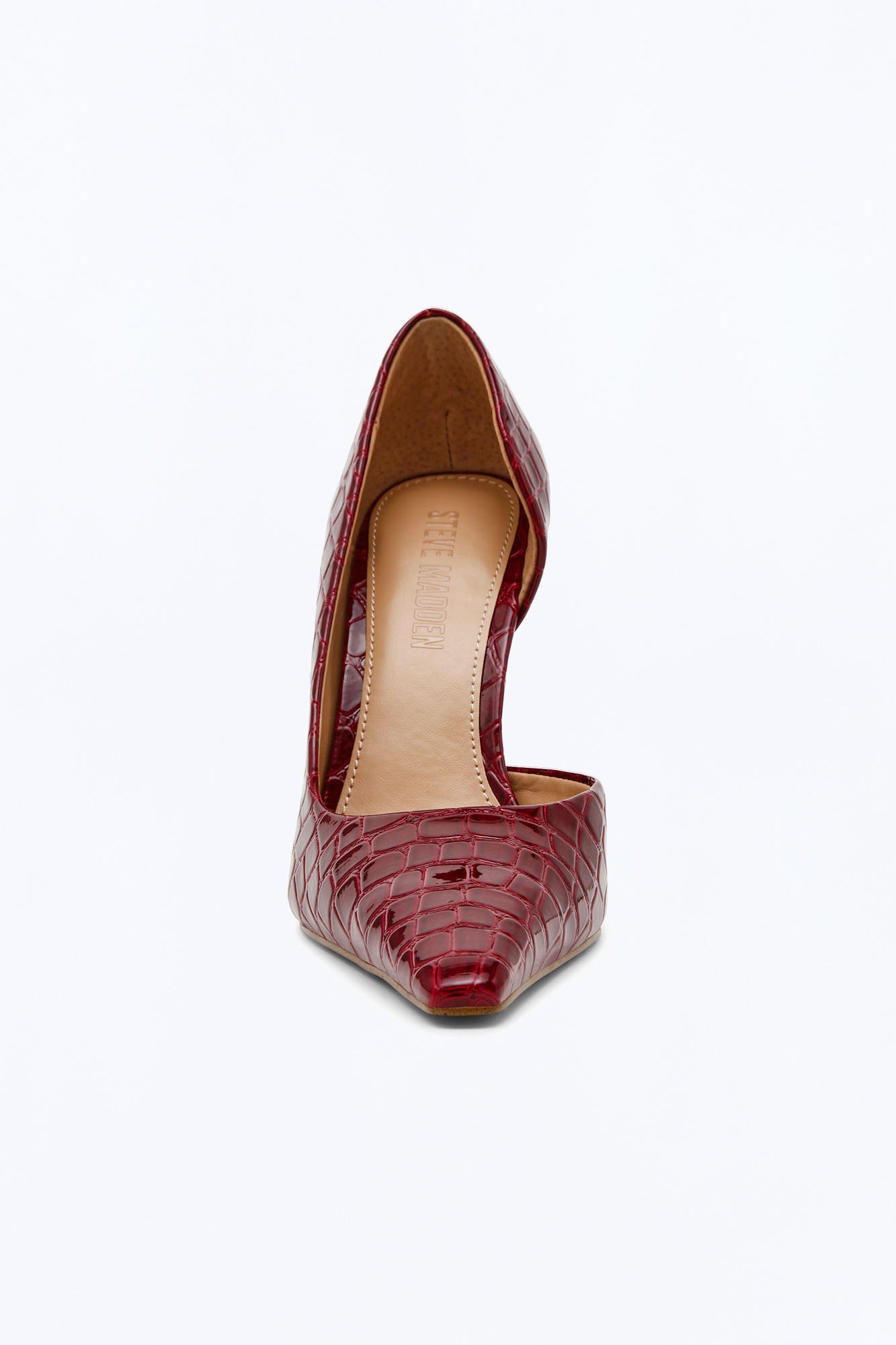 Steve Madden Elegant Crocodile Stiletto Pumps - Red