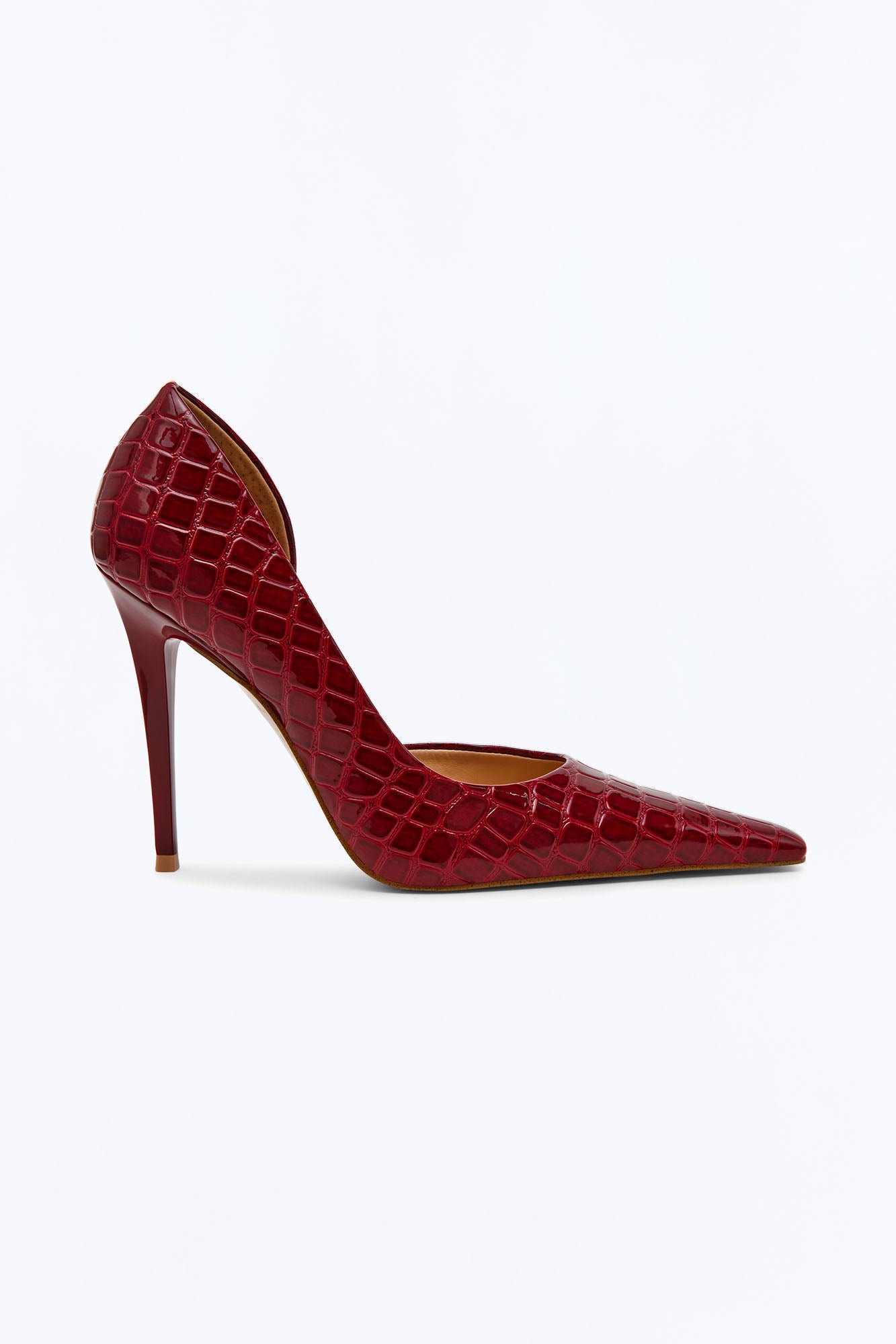 Steve Madden Elegant Crocodile Stiletto Pumps - Red