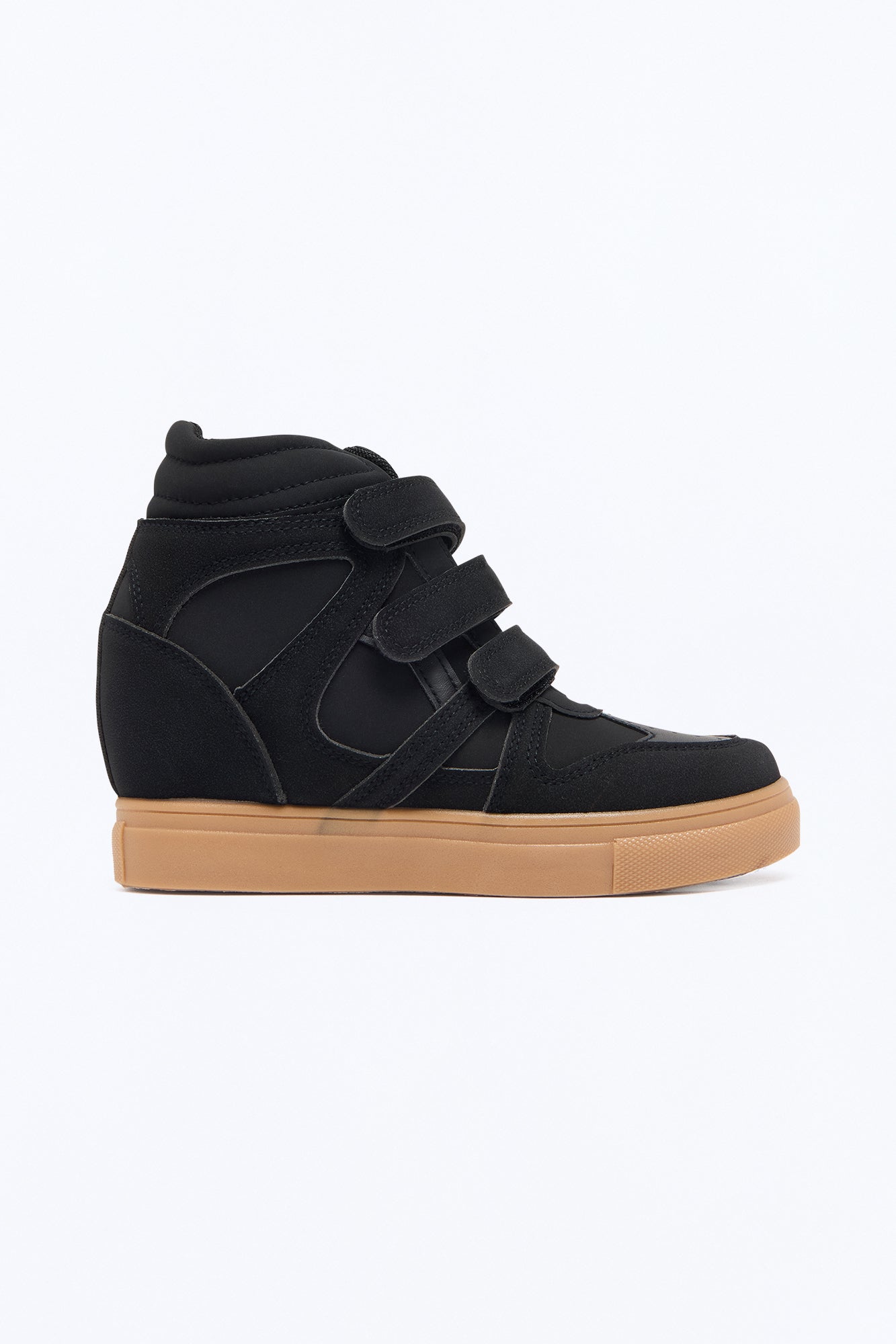 See What Happens Wedge Sneakers - Black
