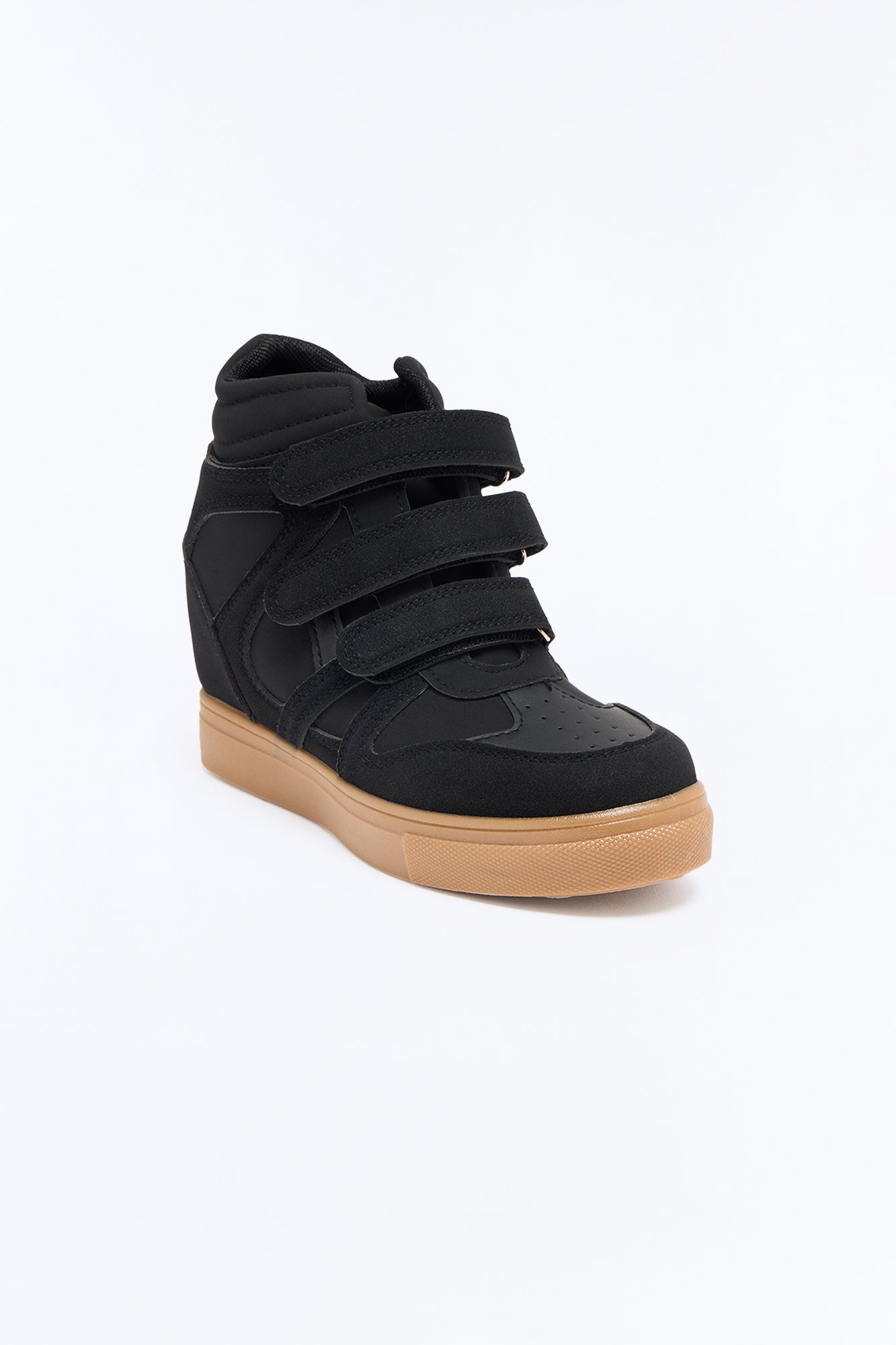 See What Happens Wedge Sneakers - Black